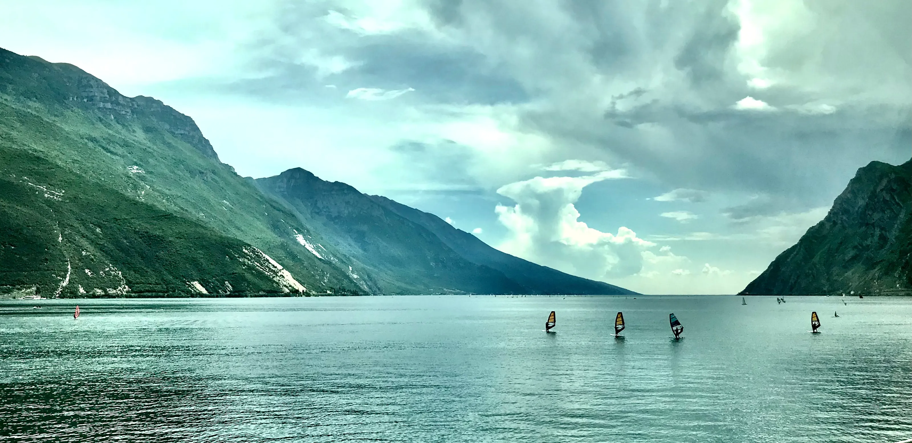 Sails on Lake Garda.