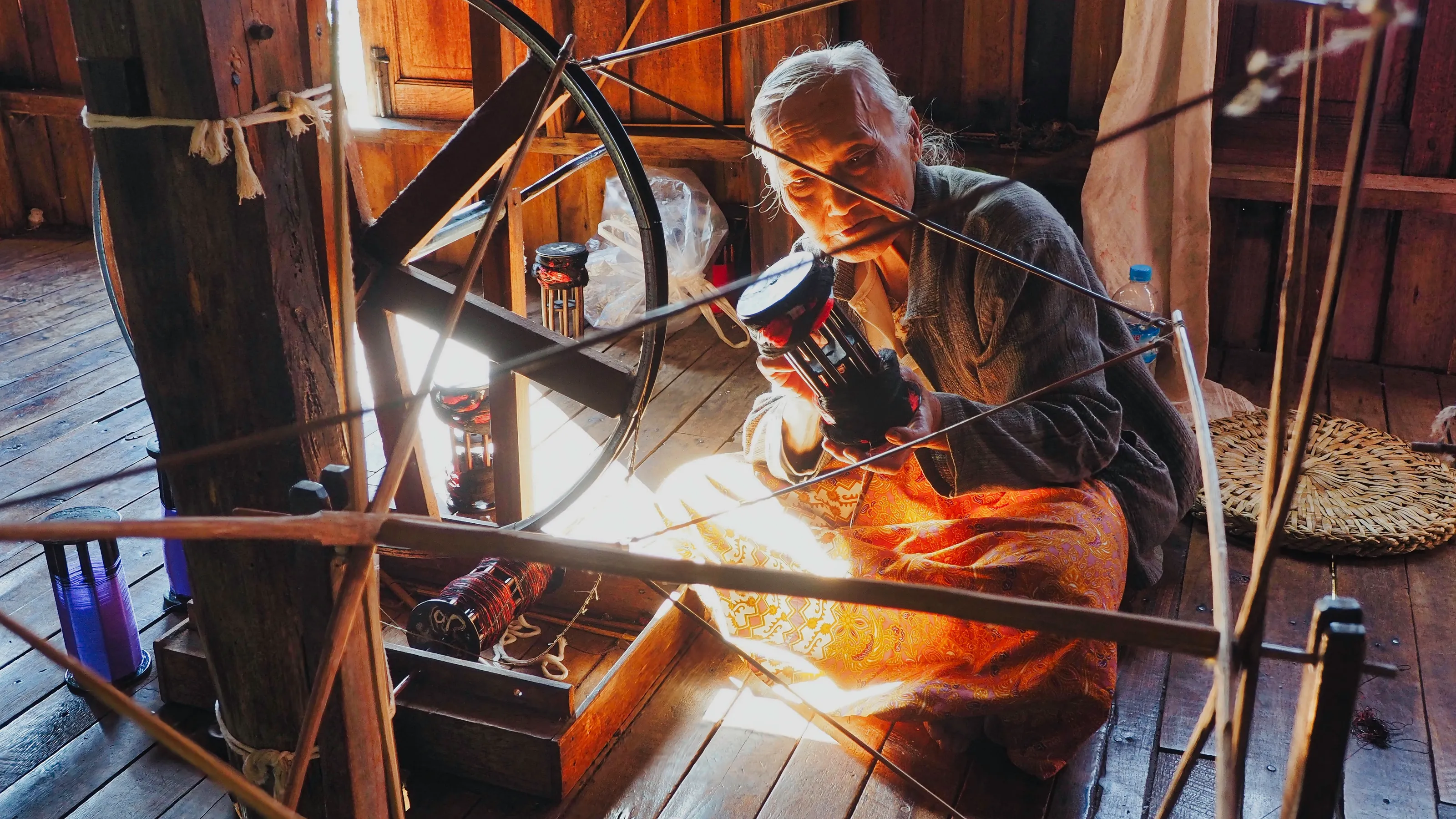 The spinning wheel.