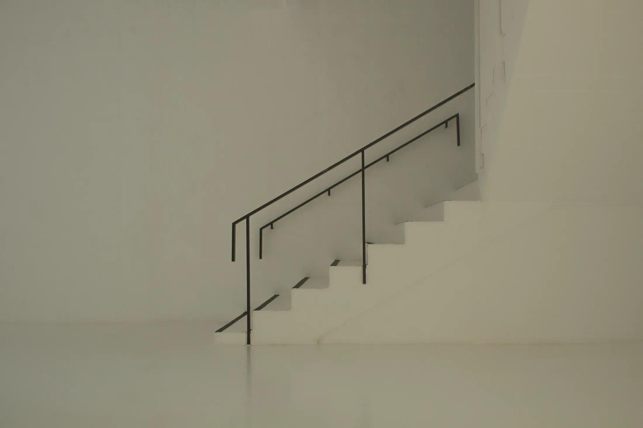 White stairs
