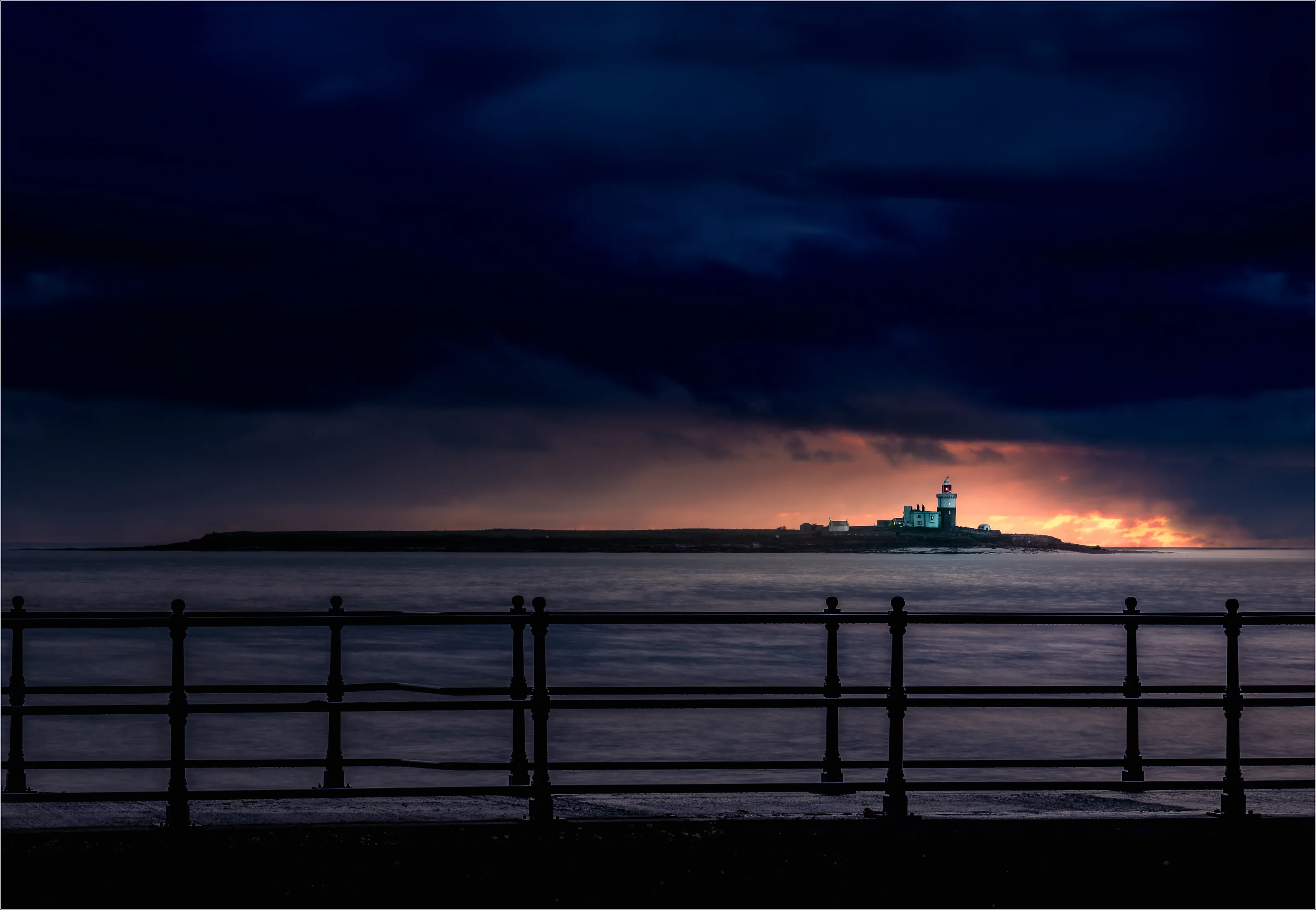 Coquet Lighthouse at sunrise