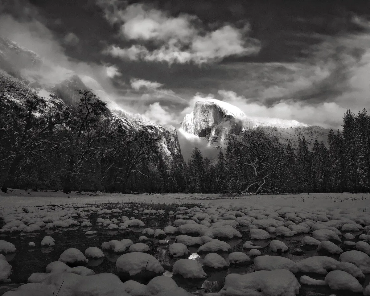 Frozen Half Dome in Yosemite NP