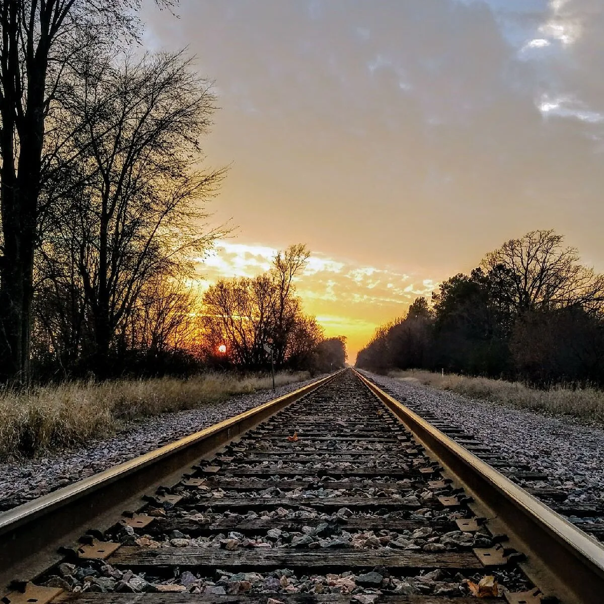 Sunset on the tracks
