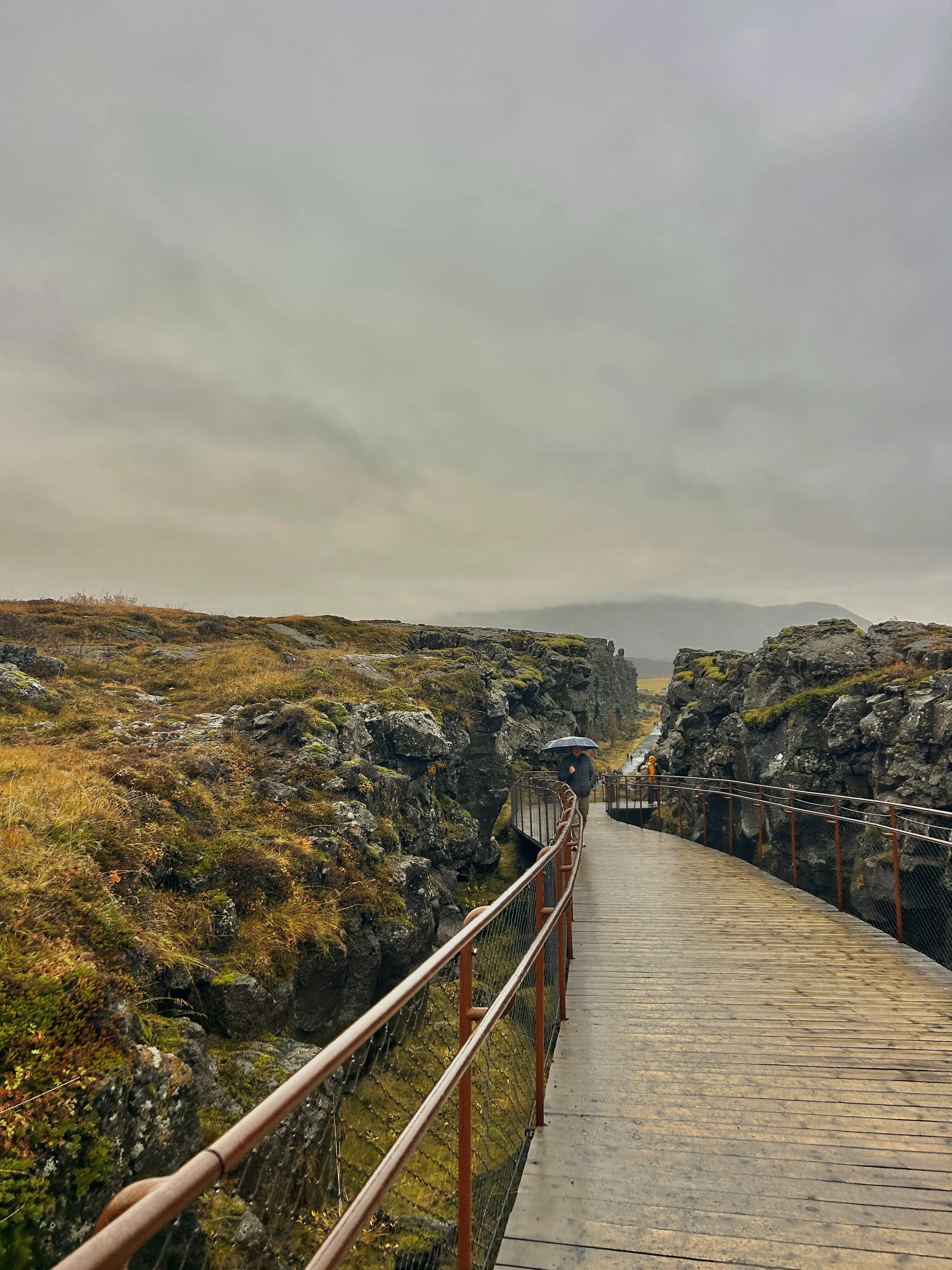 Between two tectonic plates