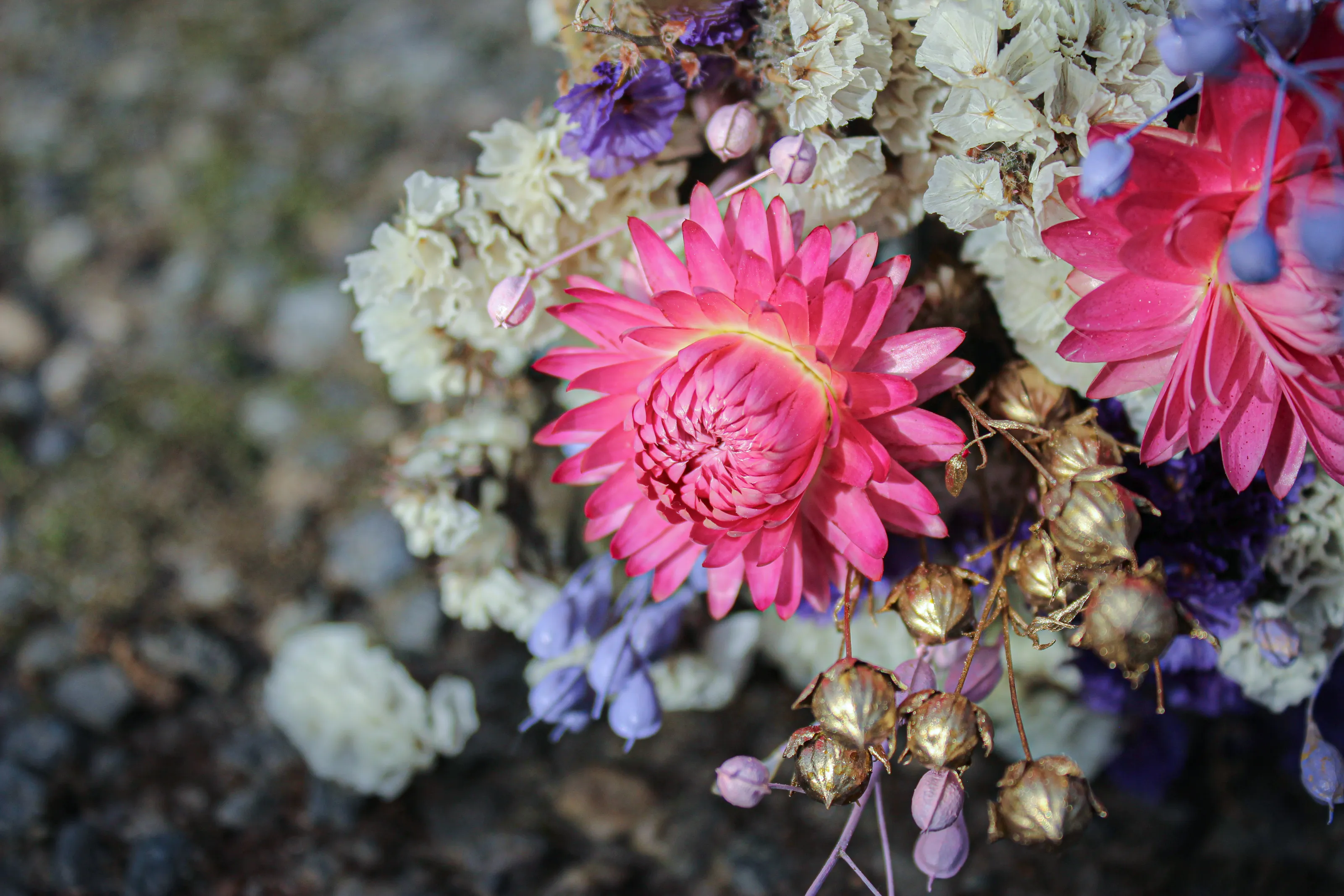 Pink flower in a boquet