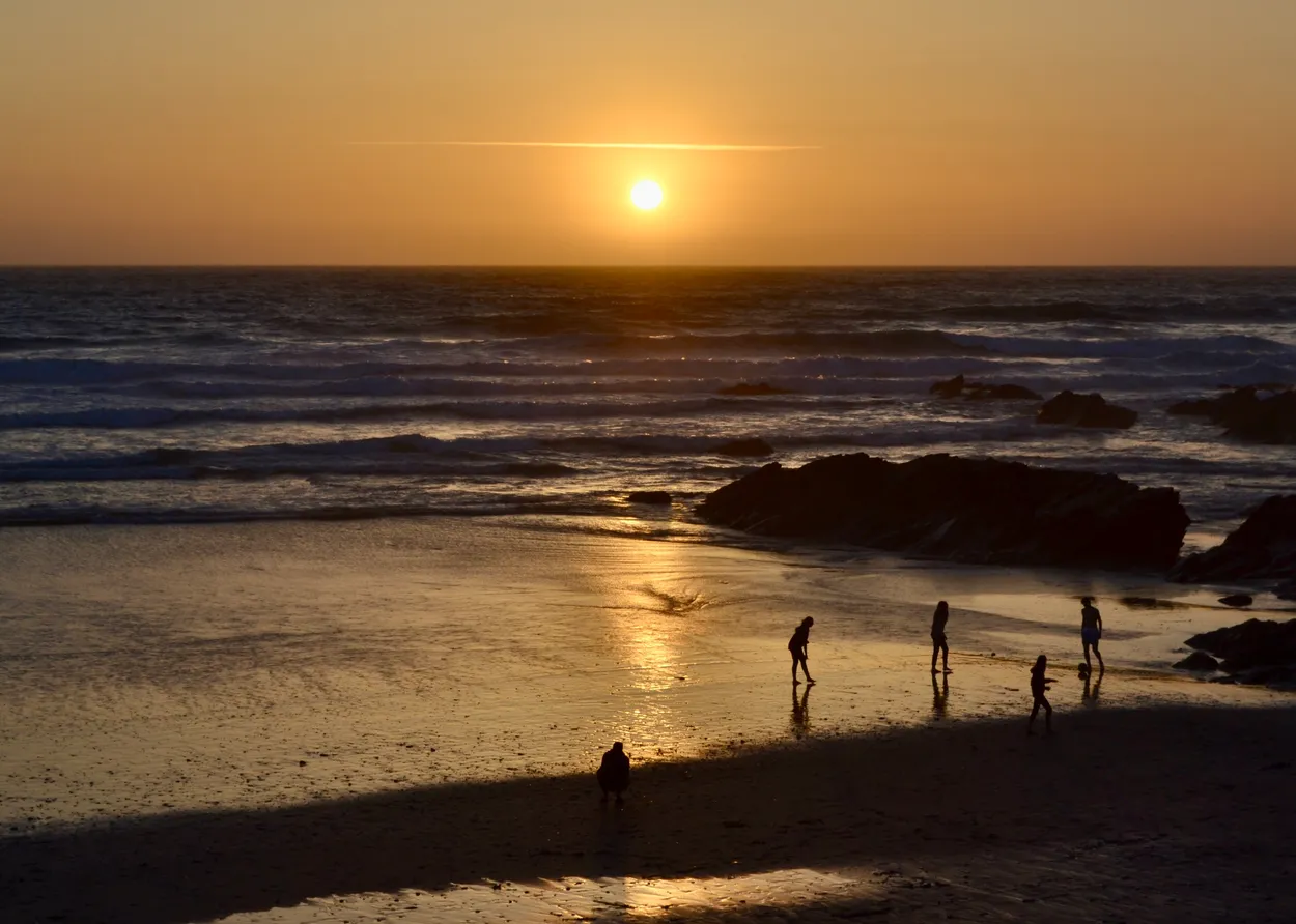BEACH AT SUNSET