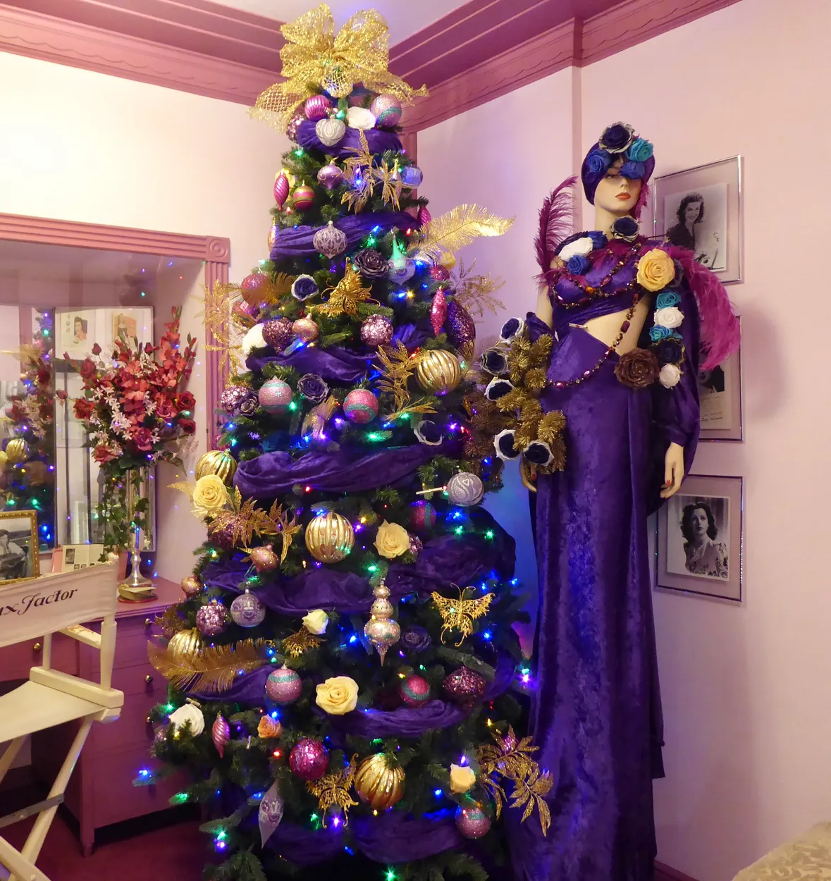 Purple Christmas decorations