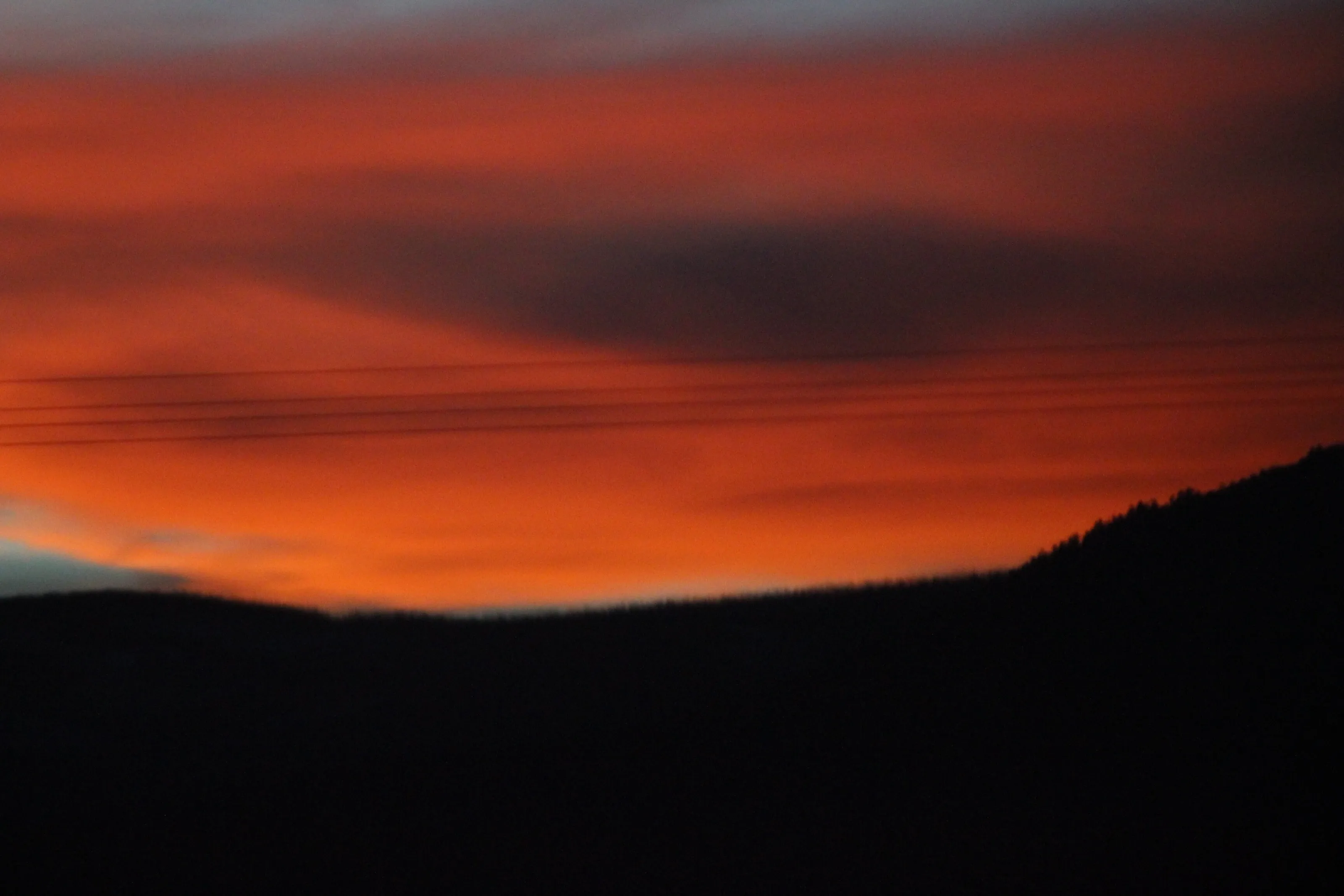 A red sunset