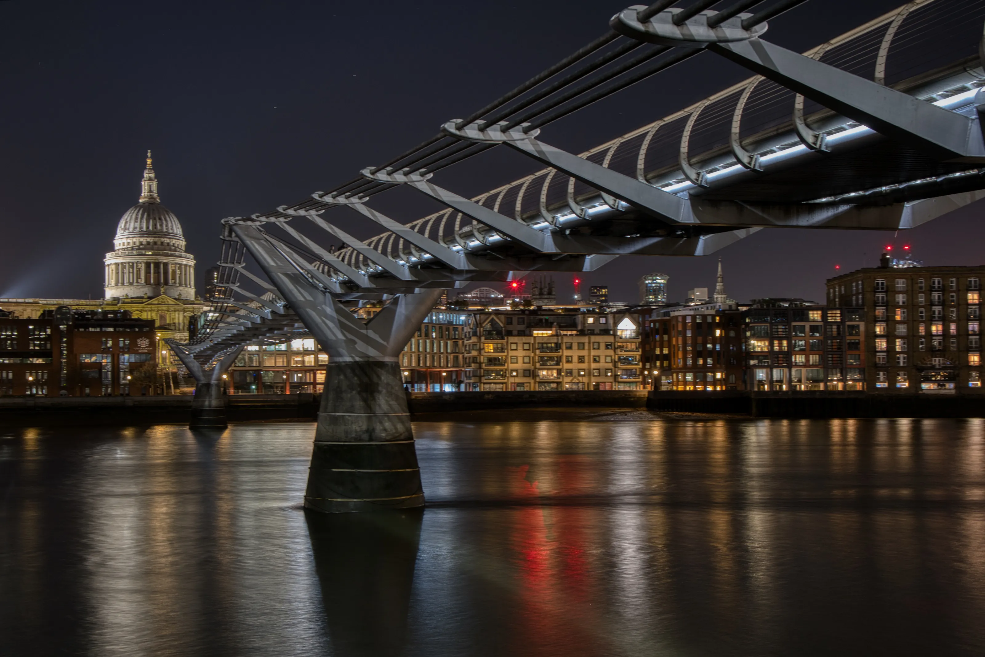Long Exposure Night View by the Thames