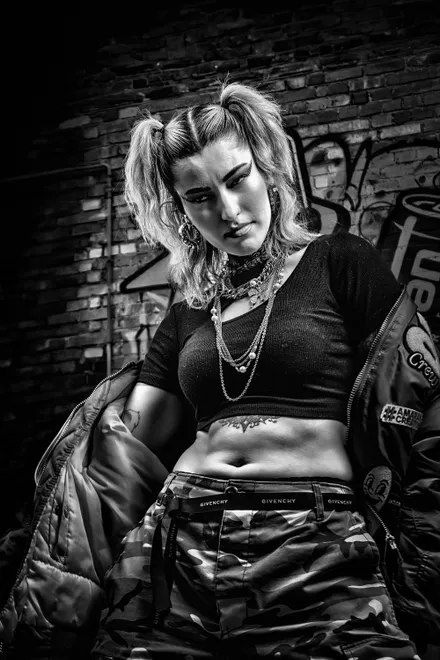 Urban Dancer in Black and White
