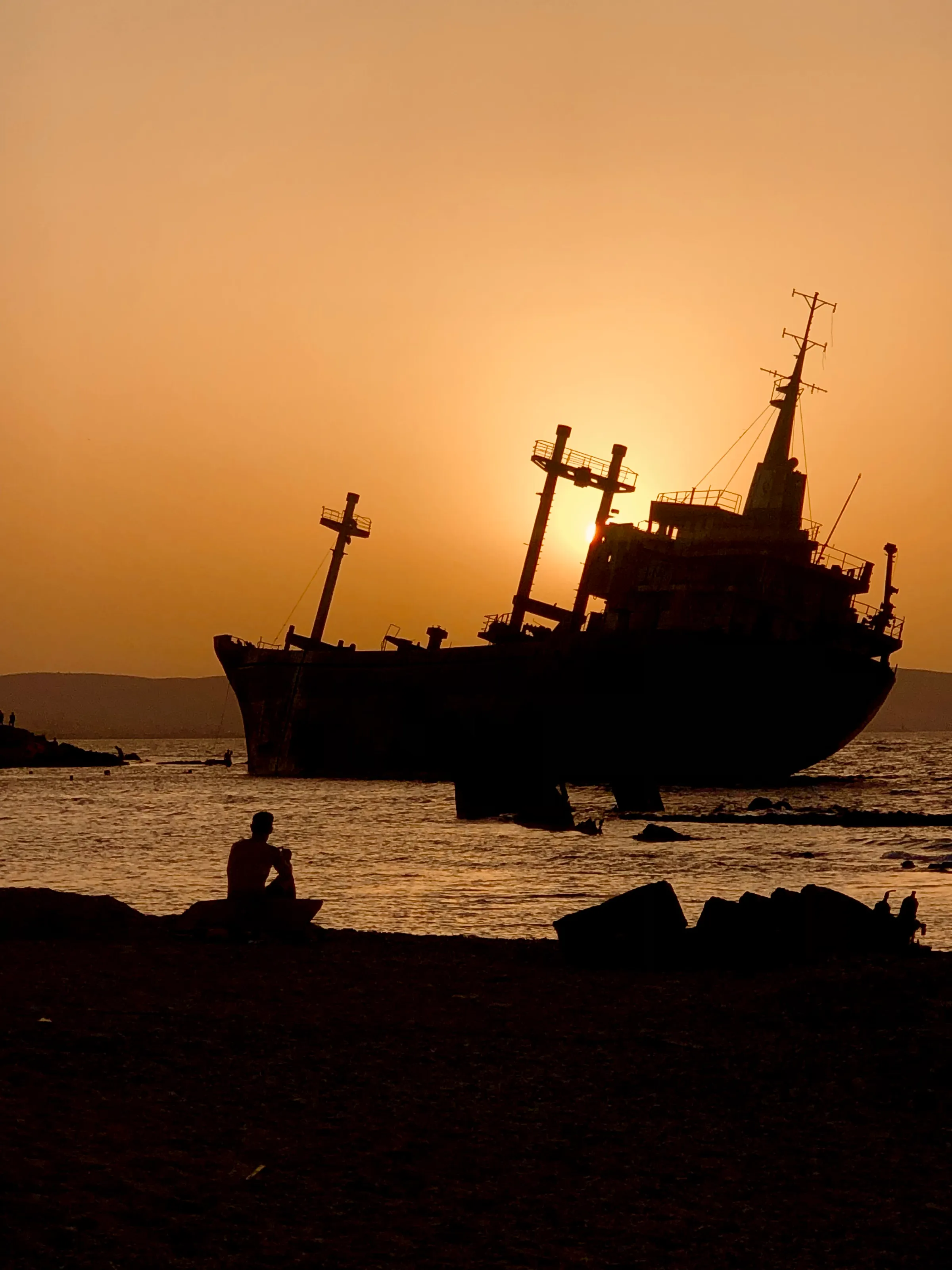Homeless man meets abandoned ship
