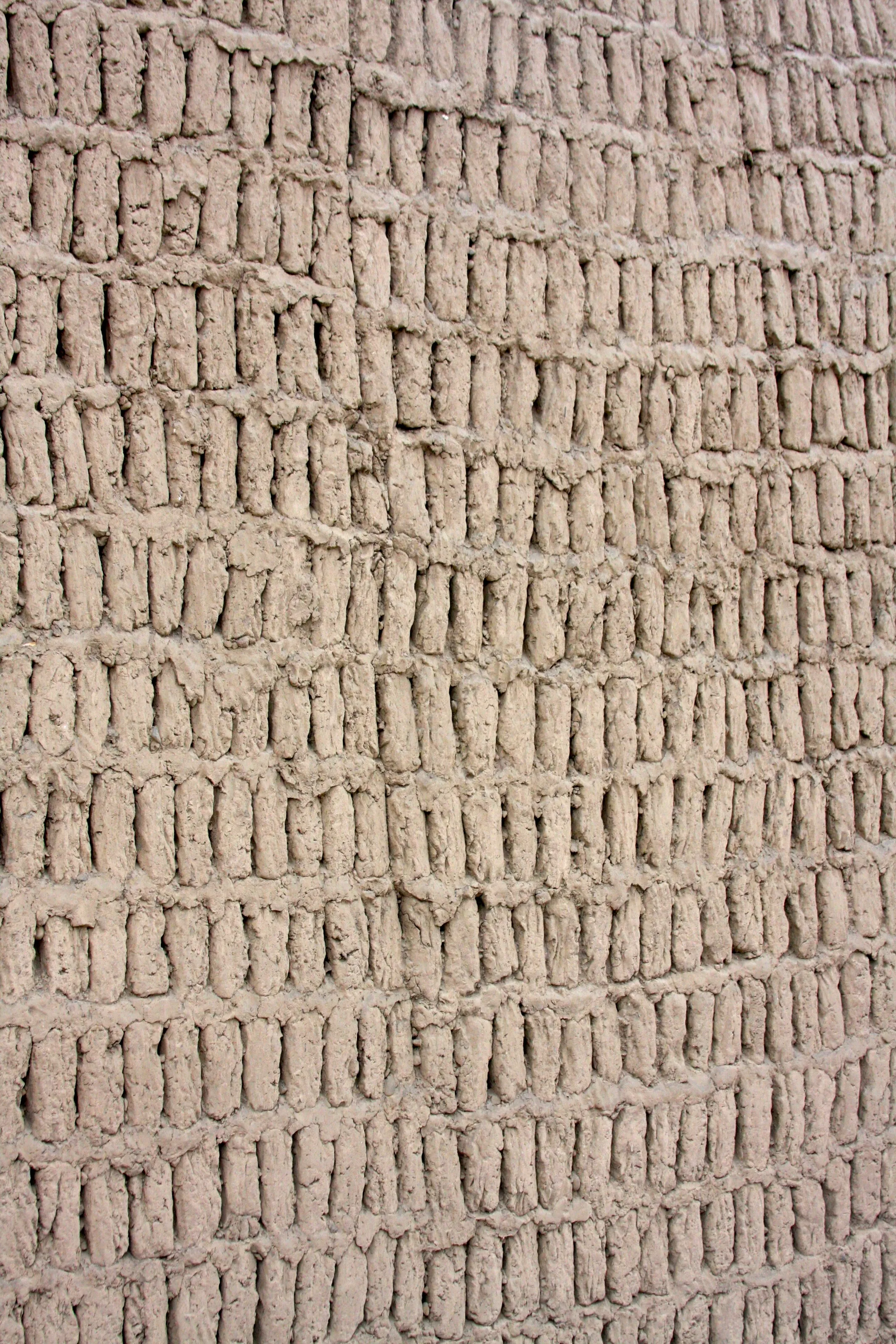 The walls of Huaca Pucllana pyramid