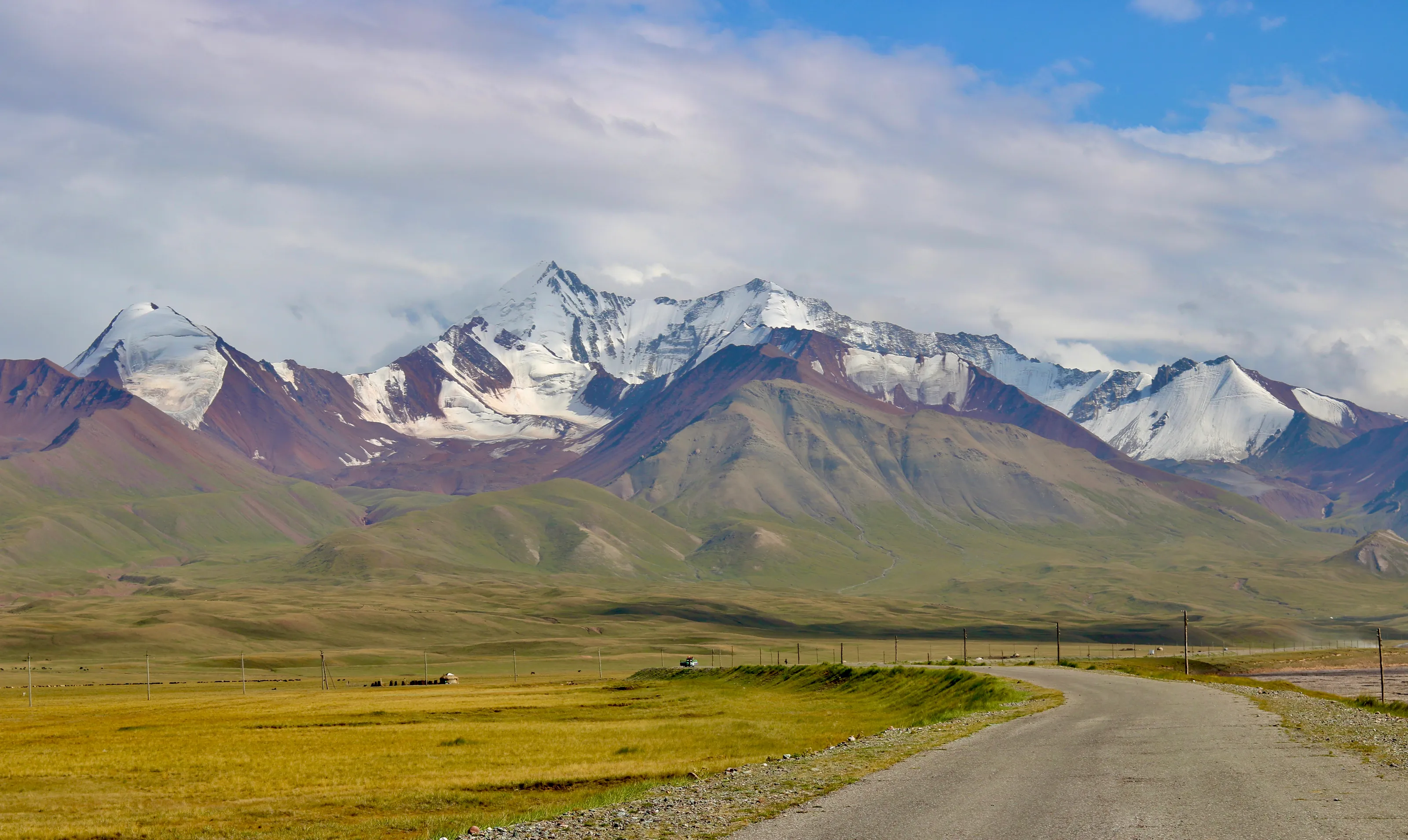 The road to the Pamir Mountains