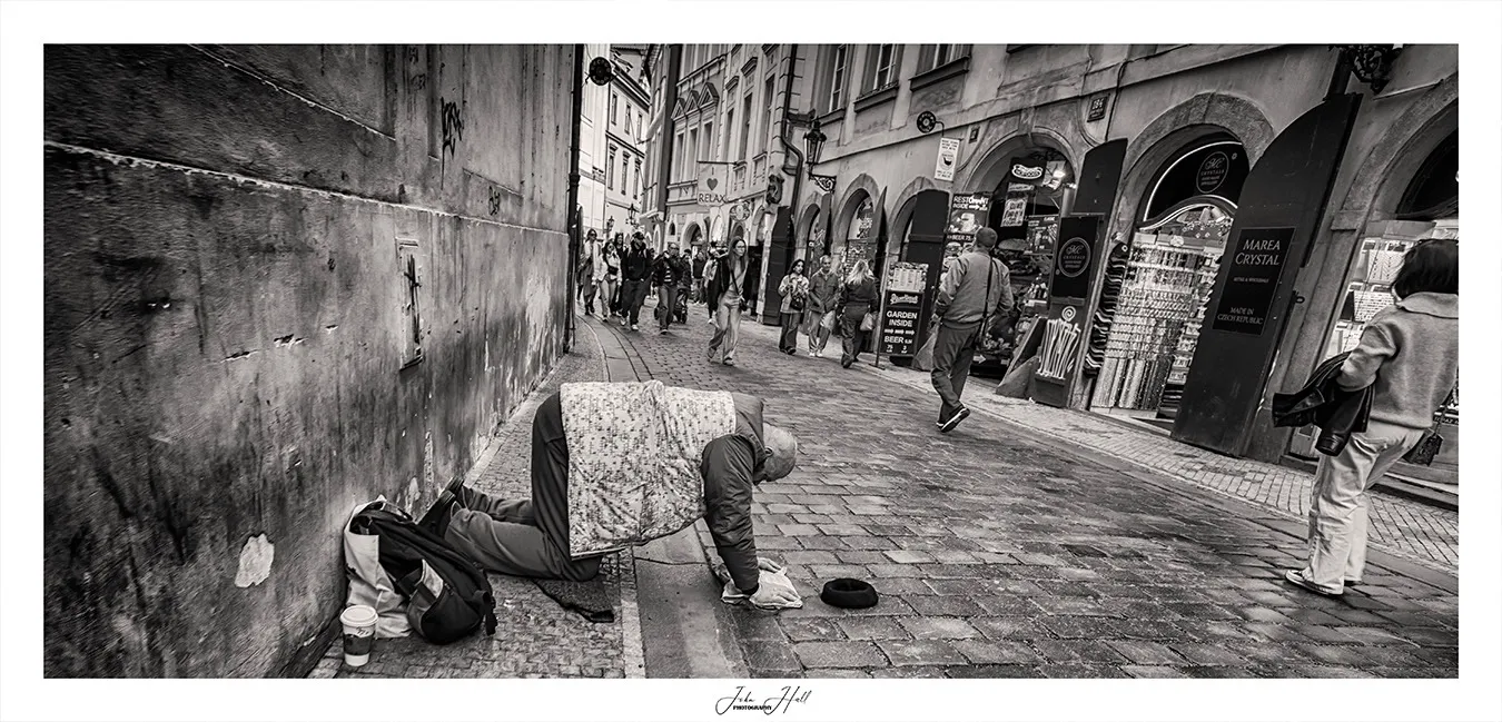 Beggar, Streets of Prague.