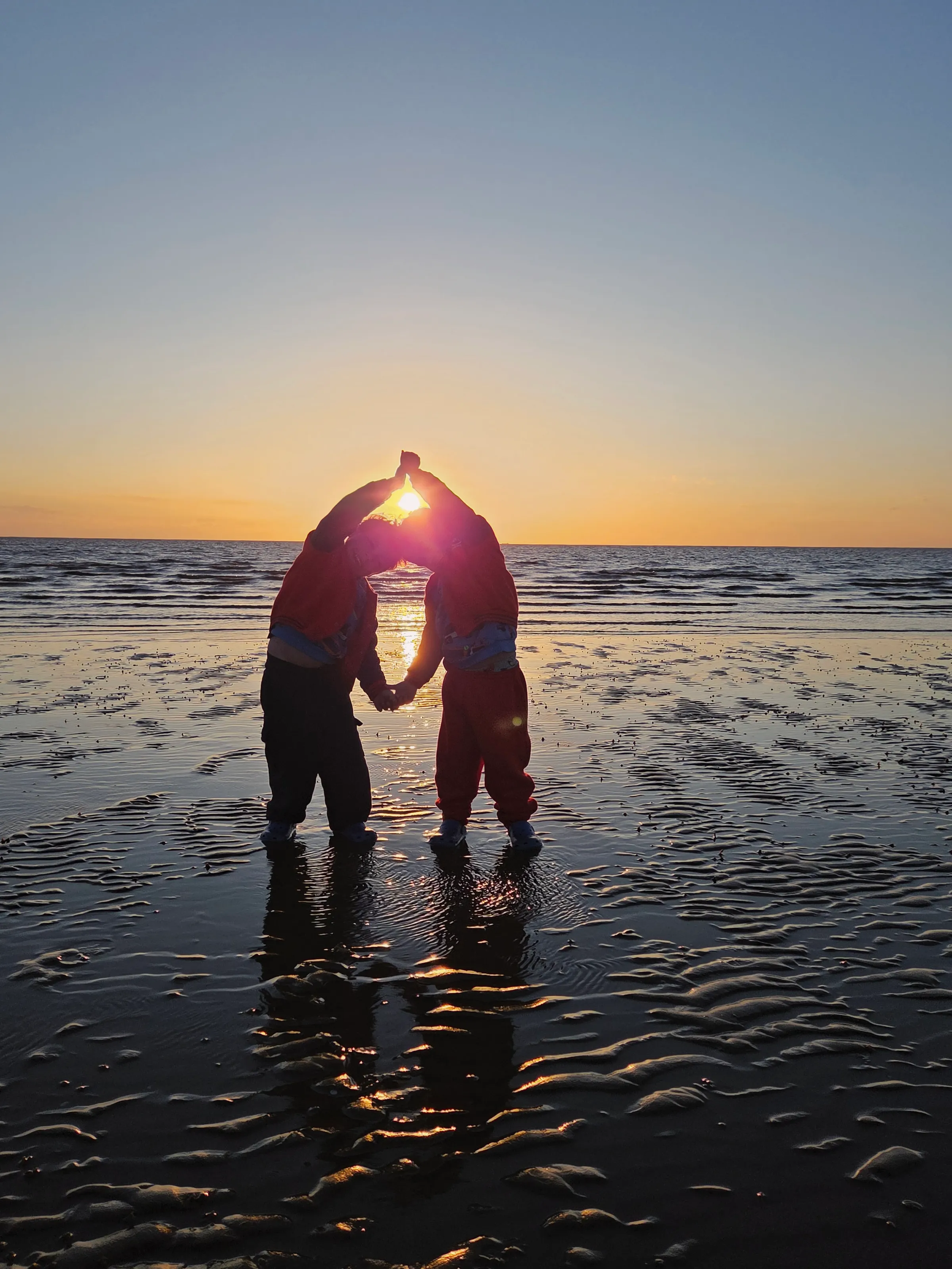 Family at sunset