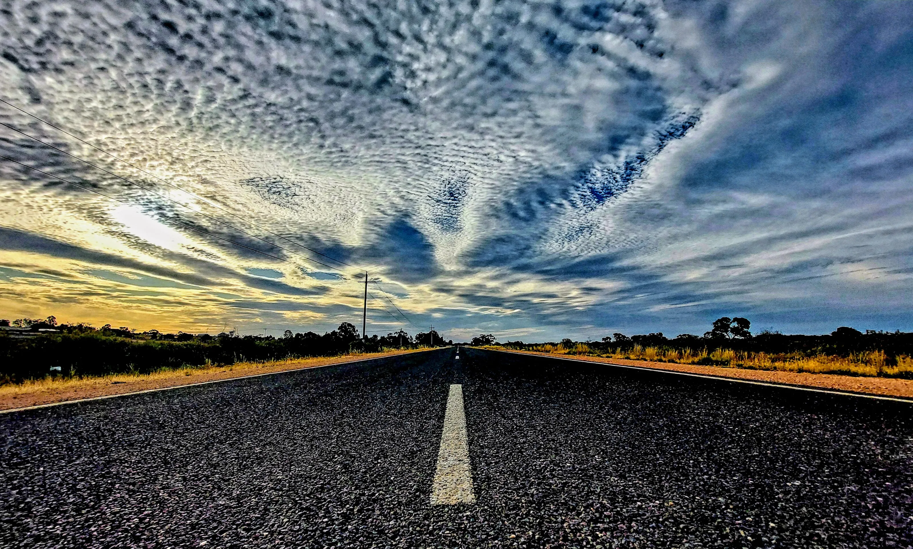 Cloudy roadscape