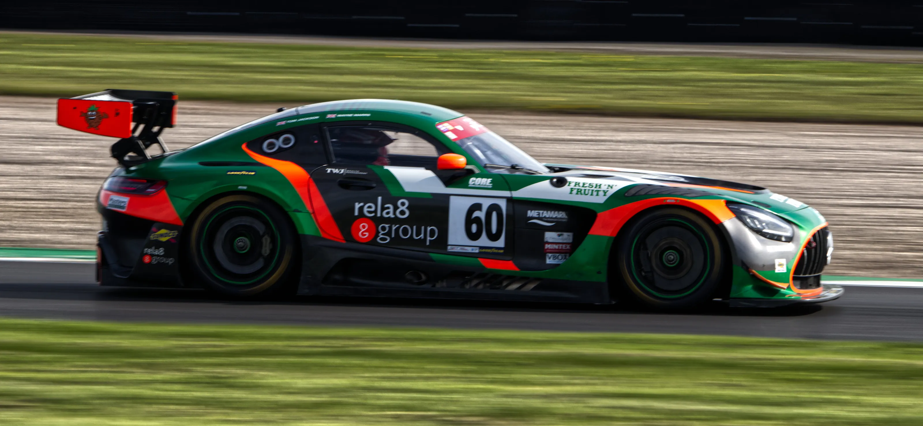 GT3 and GT4 Racing Cars in Action