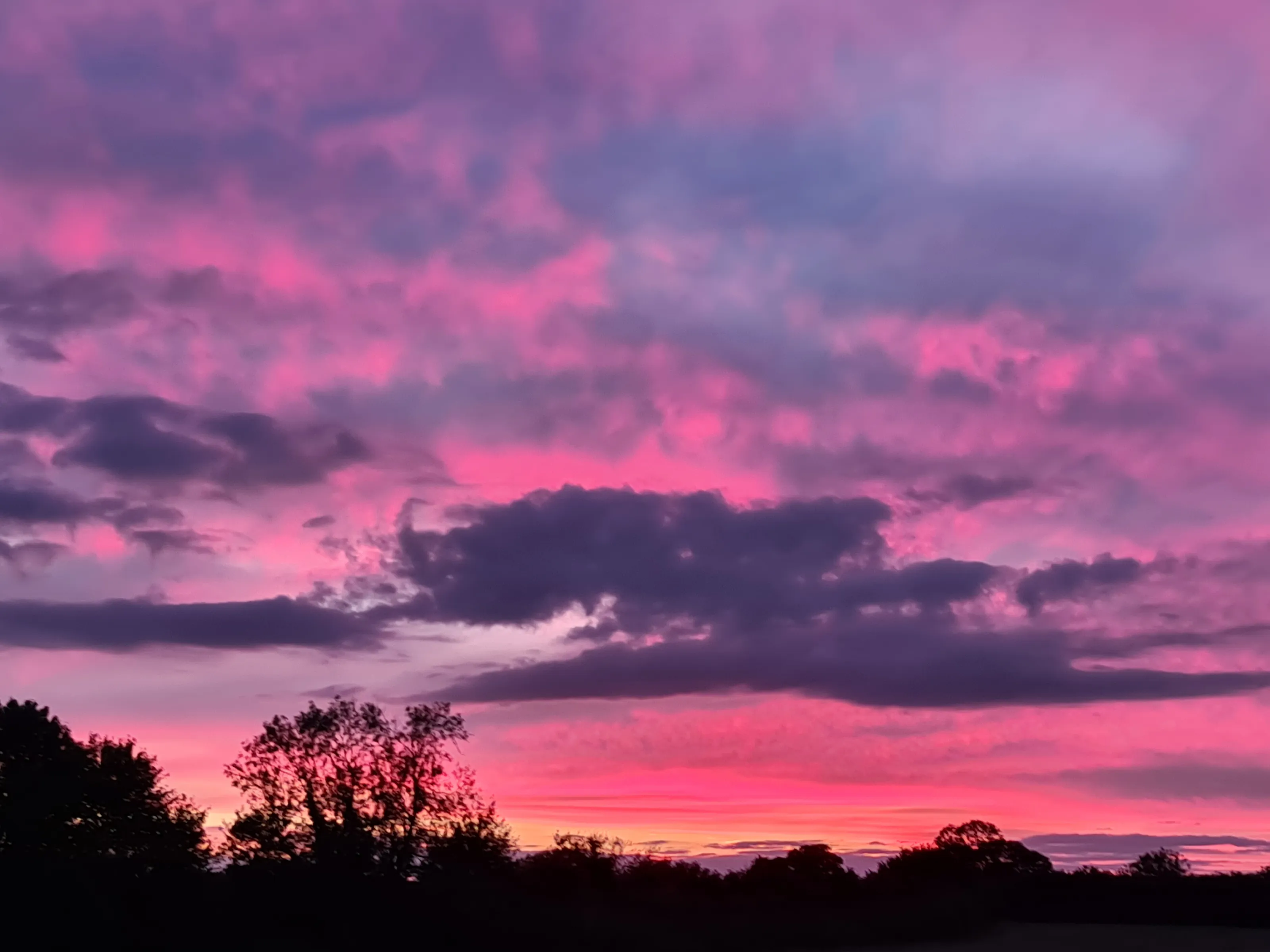 Sunset over a field in Weymouth