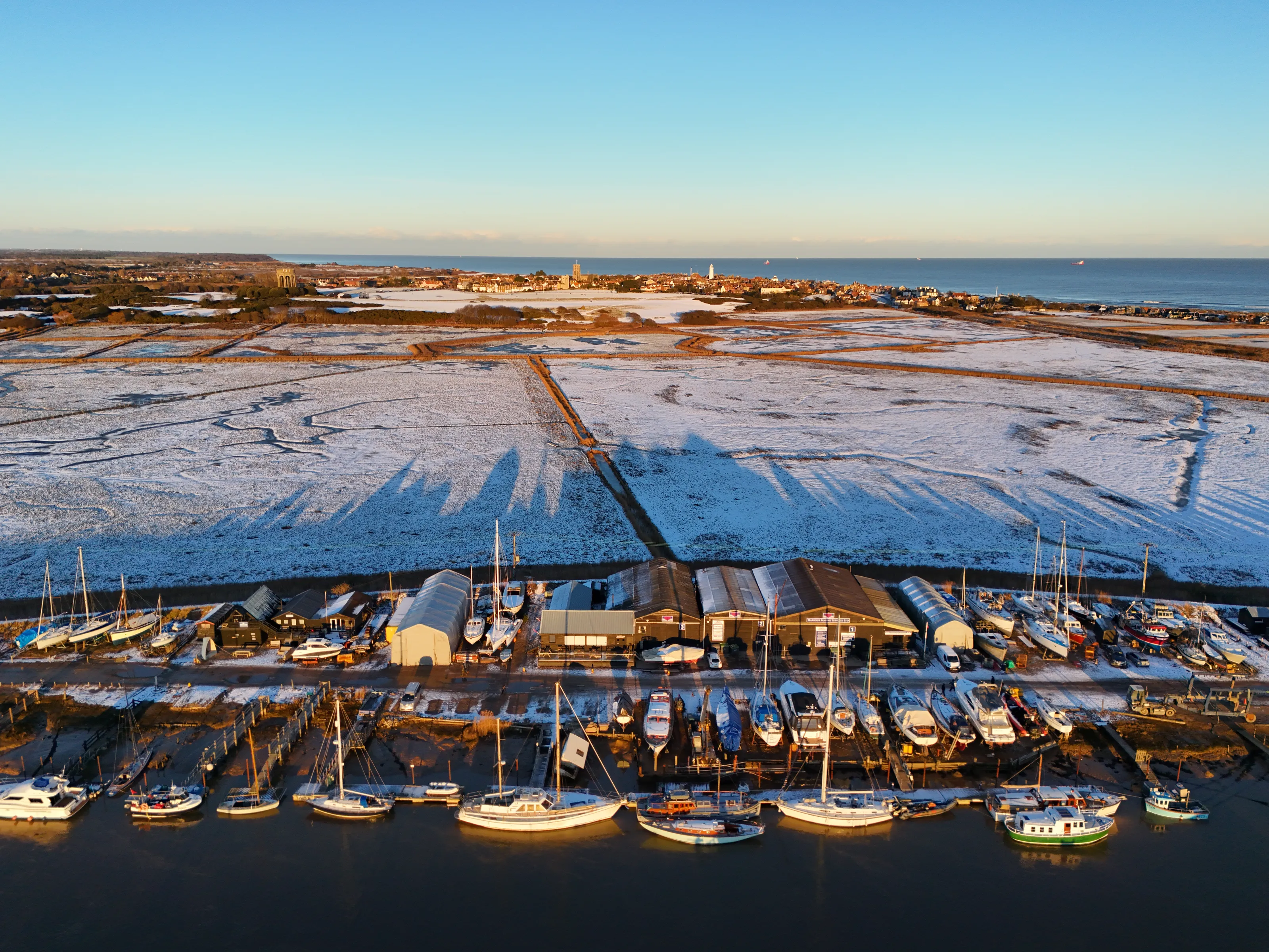 Vessels in Winter Tranquility