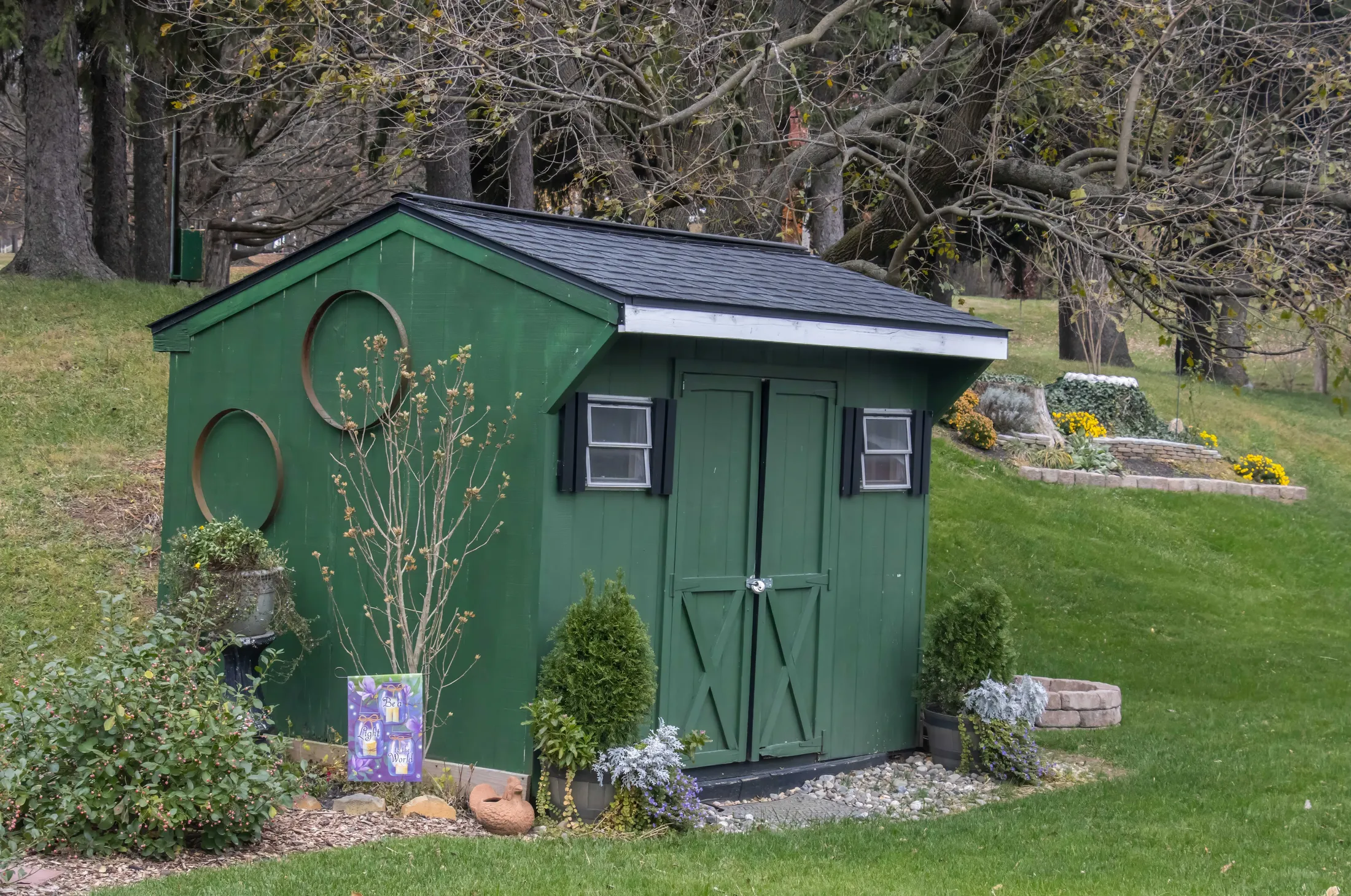 Green Backyard Shed