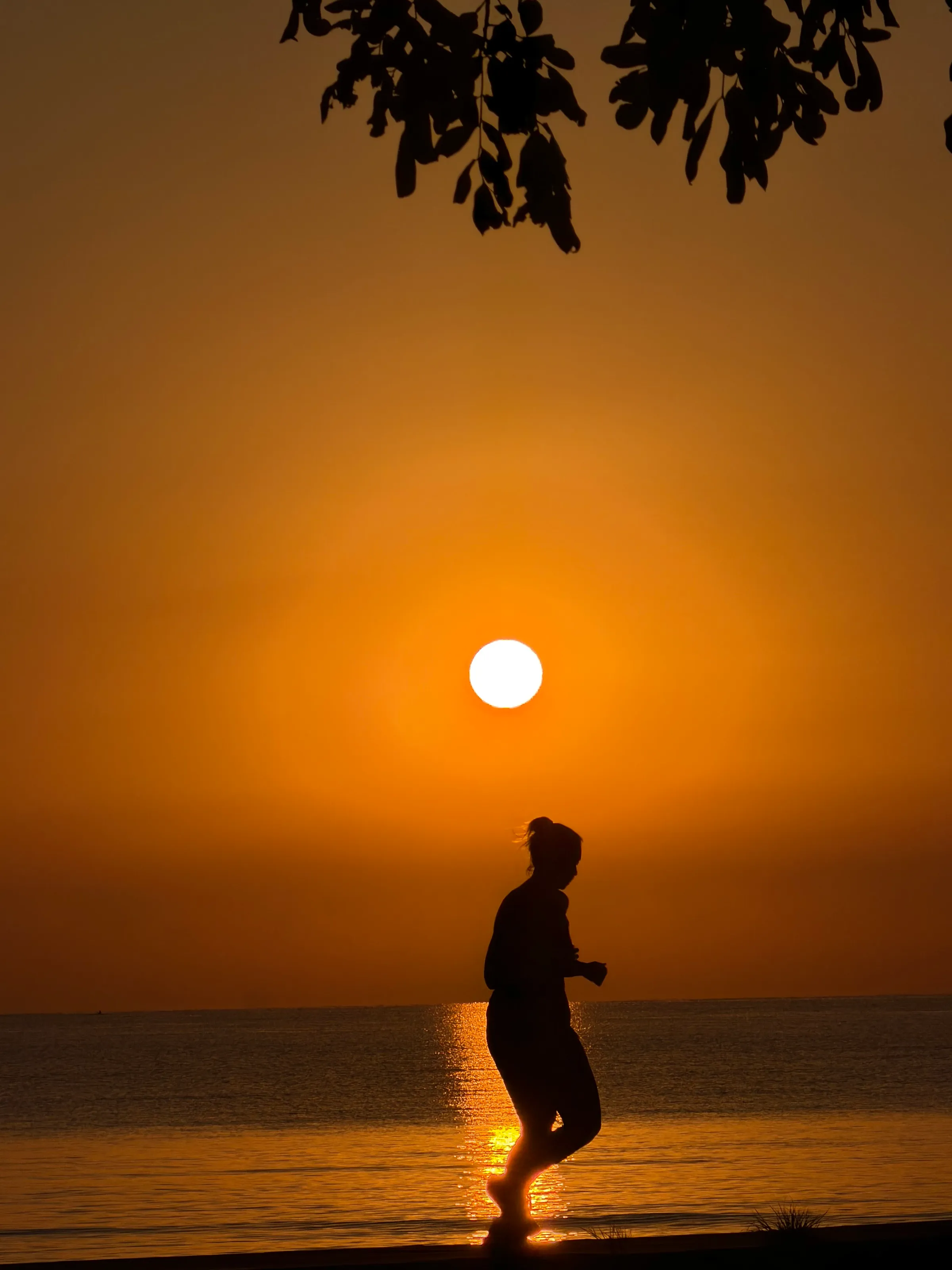 Sunrise with a runner