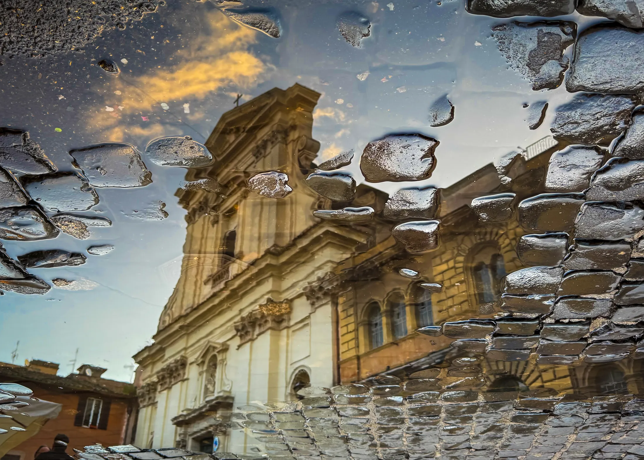 Pavement architecture after rain