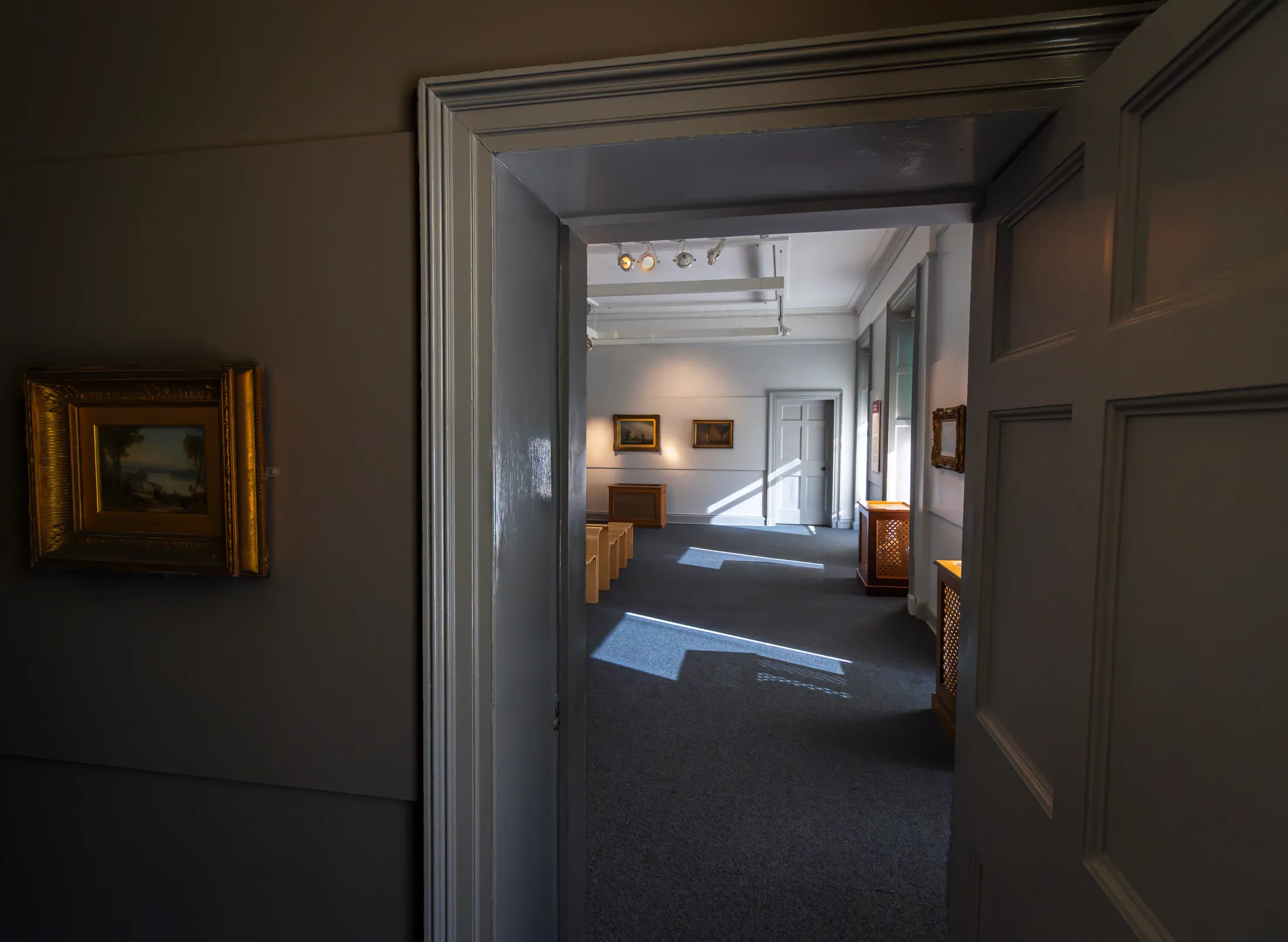 Walking through the gallery