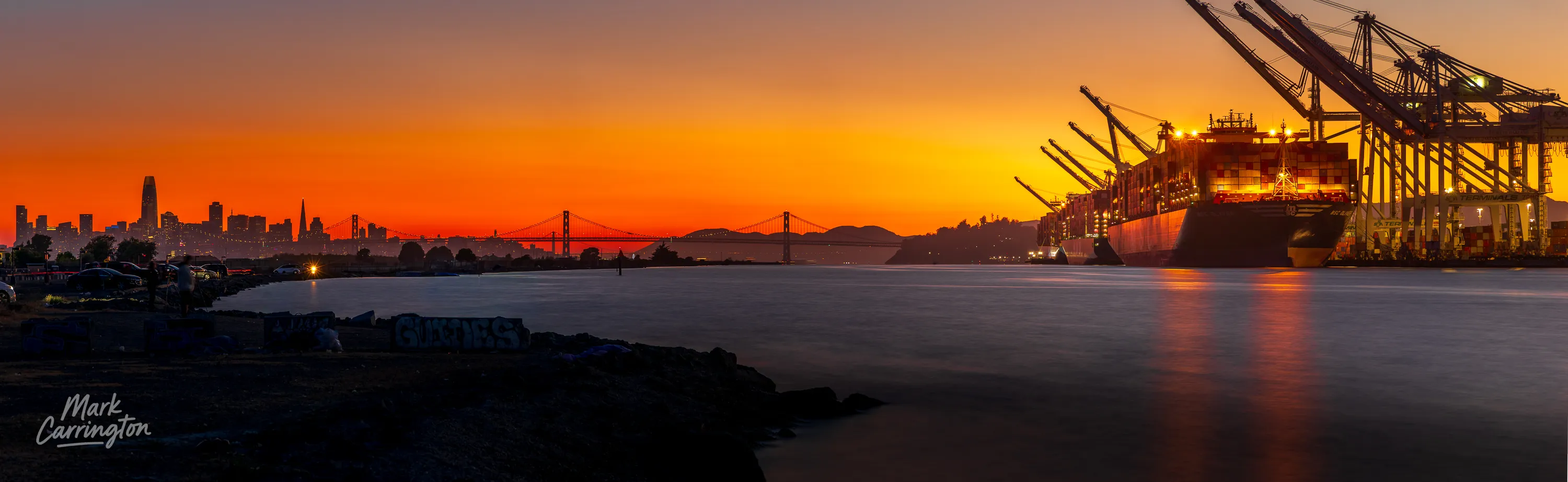 Ship Channel Sunrise Pano