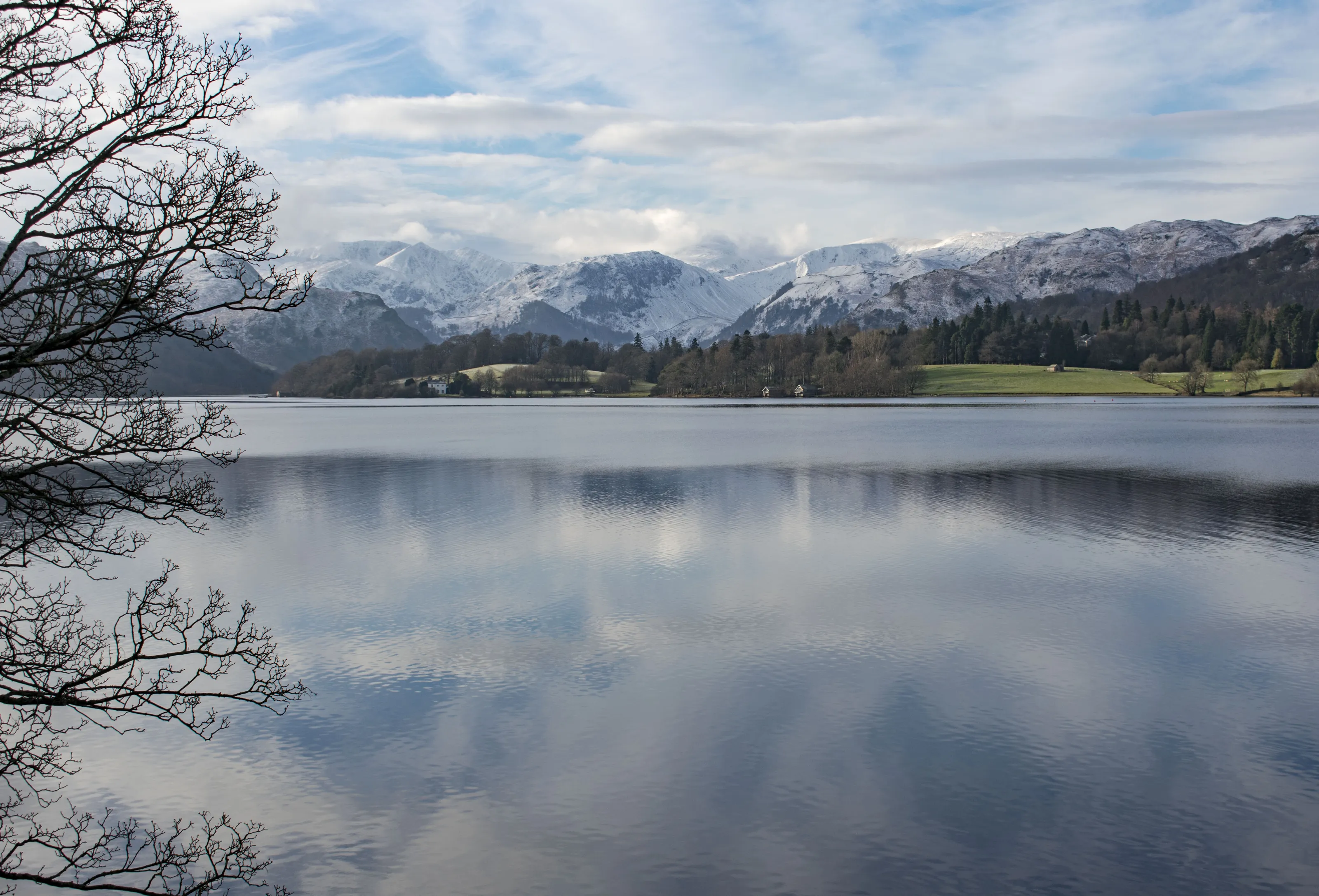 Winter sky reflection on Ullswater