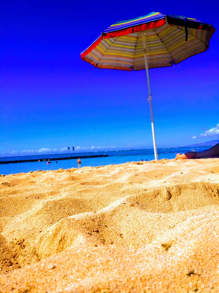 we umbrella on Waikiki beach