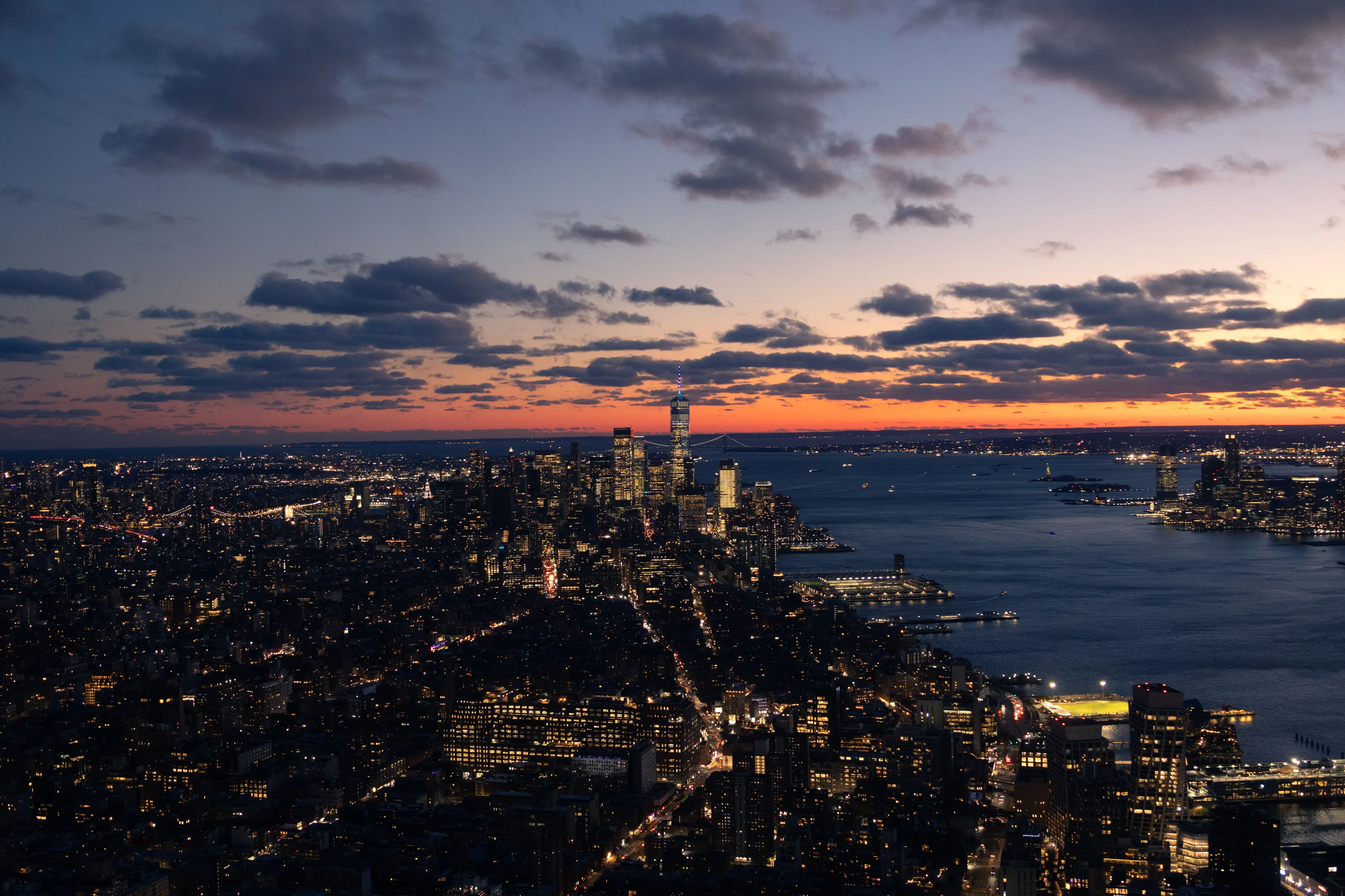A city sunset
