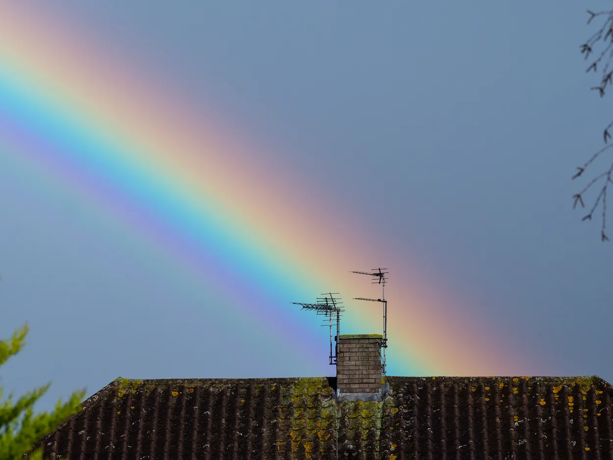 A chimney at the end of the rainbow.