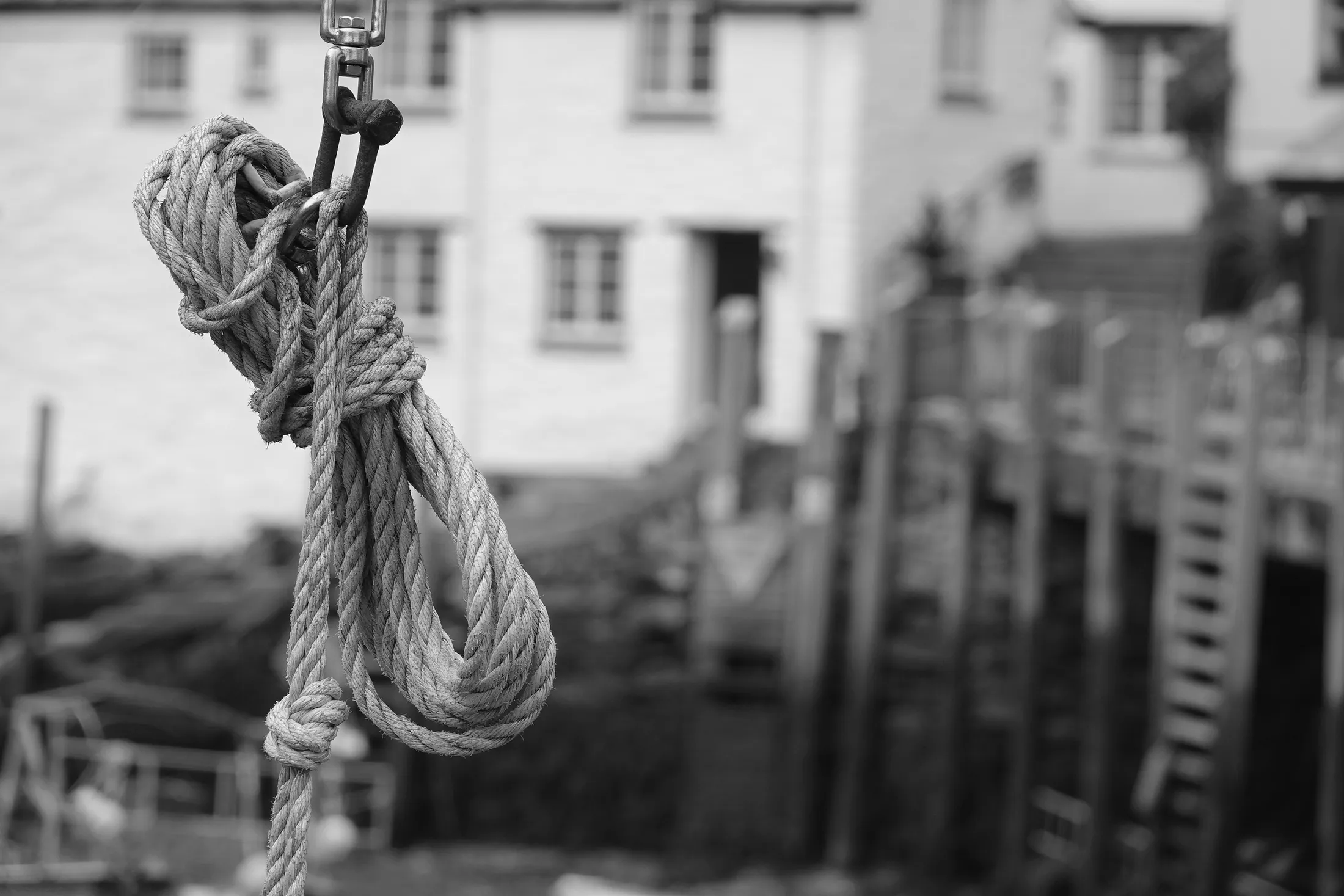 Hanging boat rope