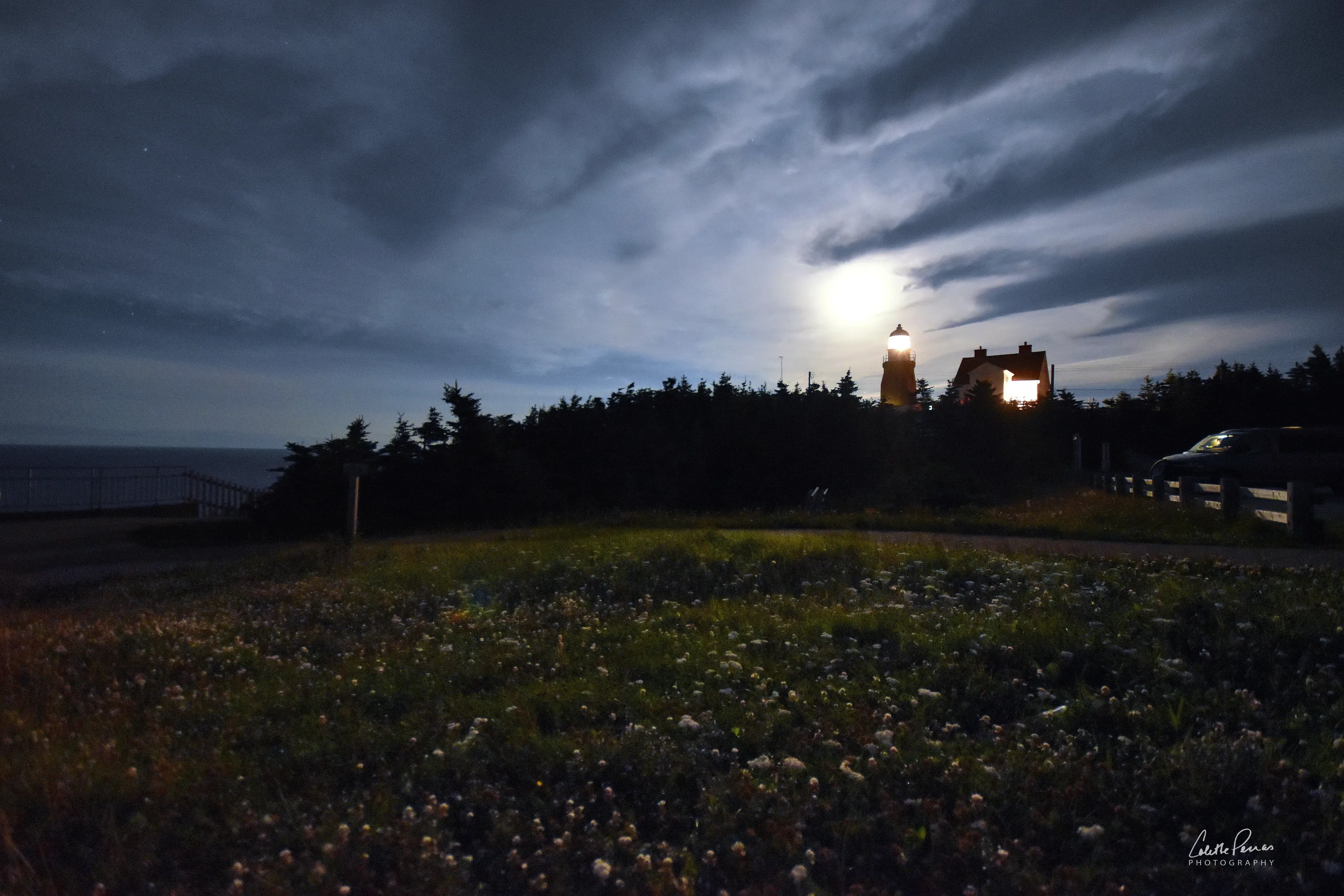 Long Point Lighthouse at Night