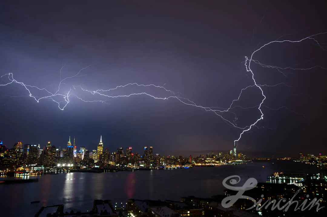 Lightening over Manhattan