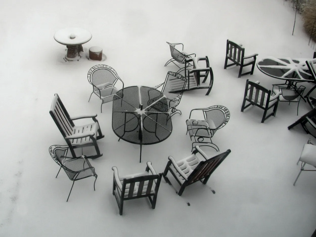 Patio Furniture in Snow