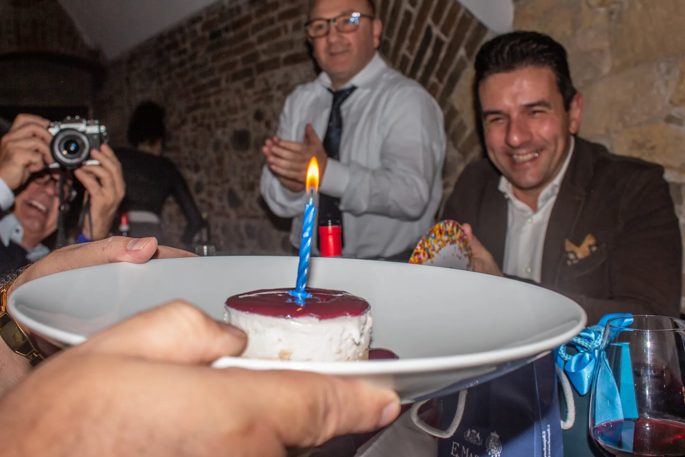 Birthday Dessert with Candle