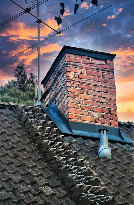 Brick chimney