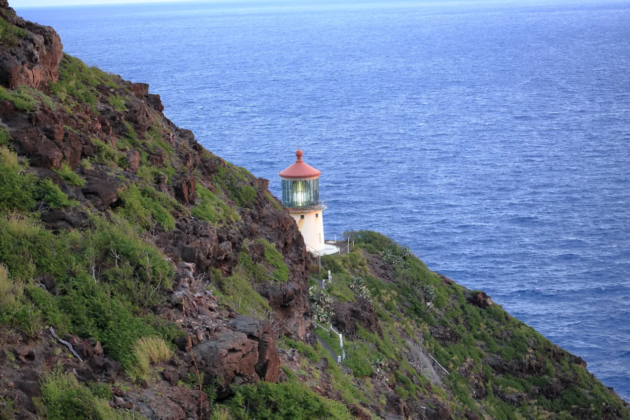 Hidden Lighthouse Along Hawaii’s Rugged Coastline