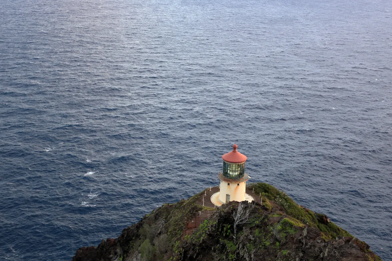 Remote Lighthouse Standing Above the Pacific