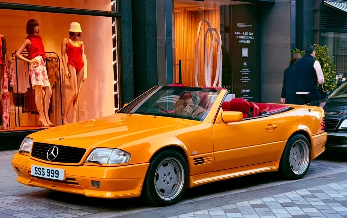 Mercedes in downtown london