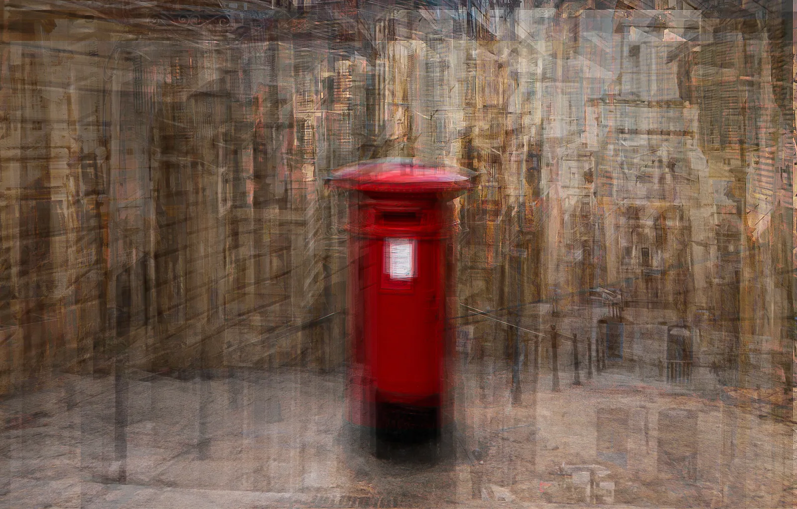 The postbox at the top of the stairs