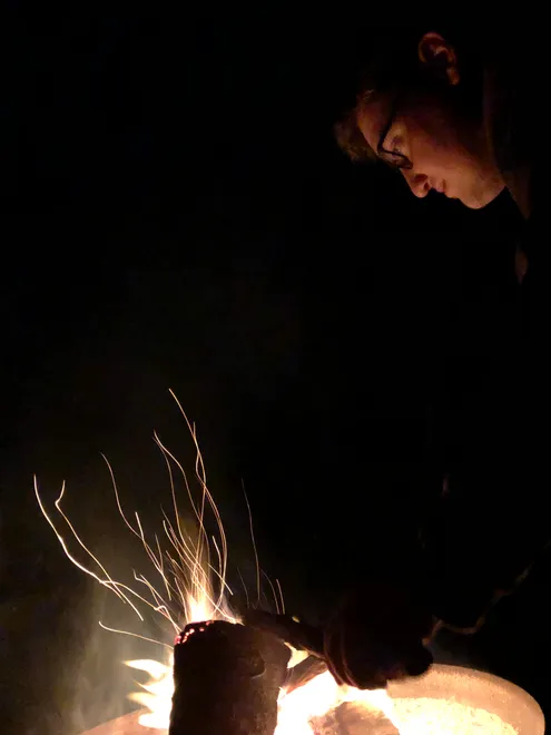 Fire glow