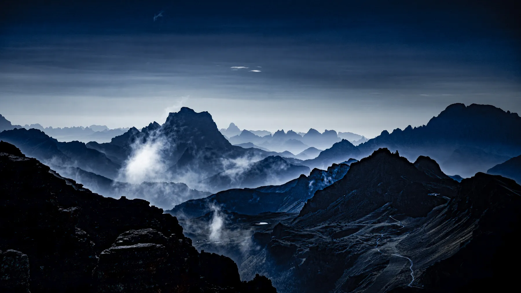 Morning light in the Dolomites