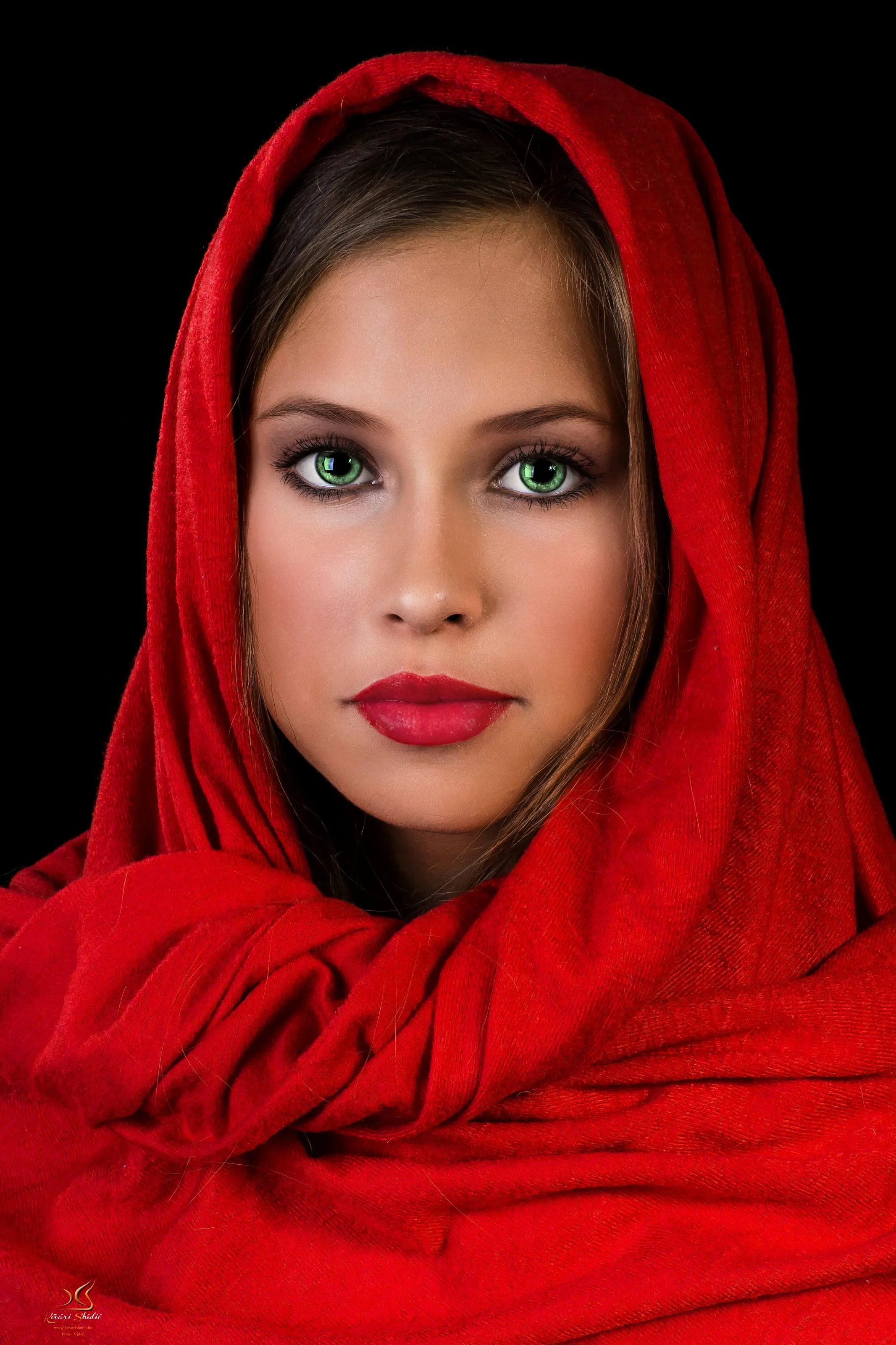 Woman in red
