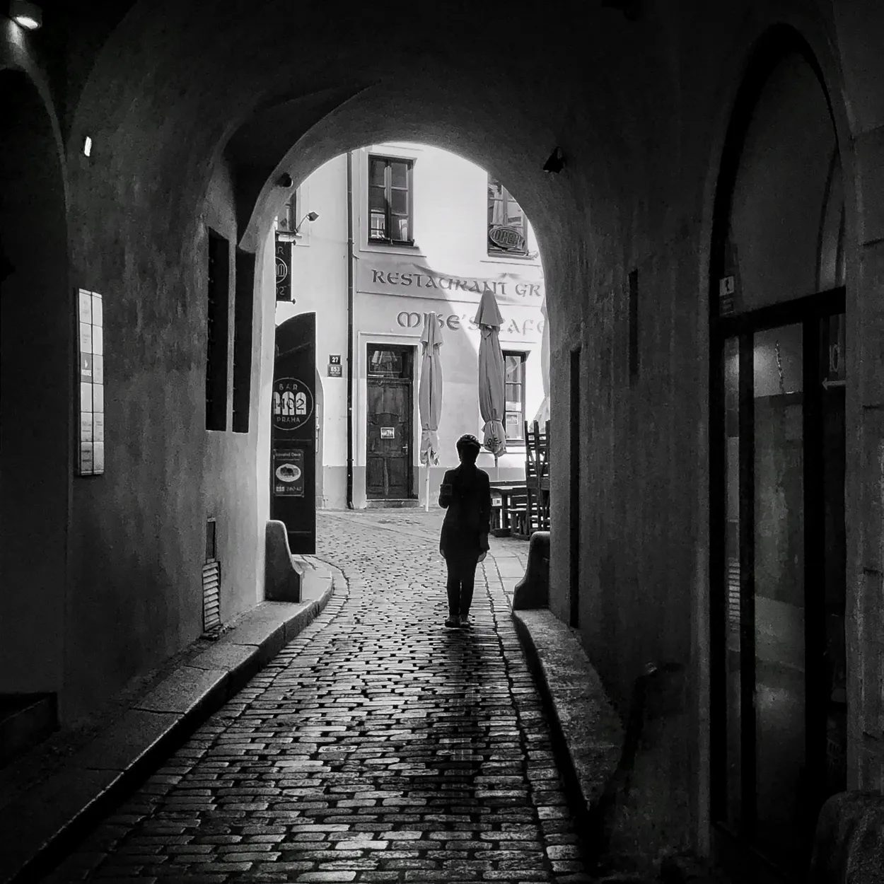 Cobbled alleyway