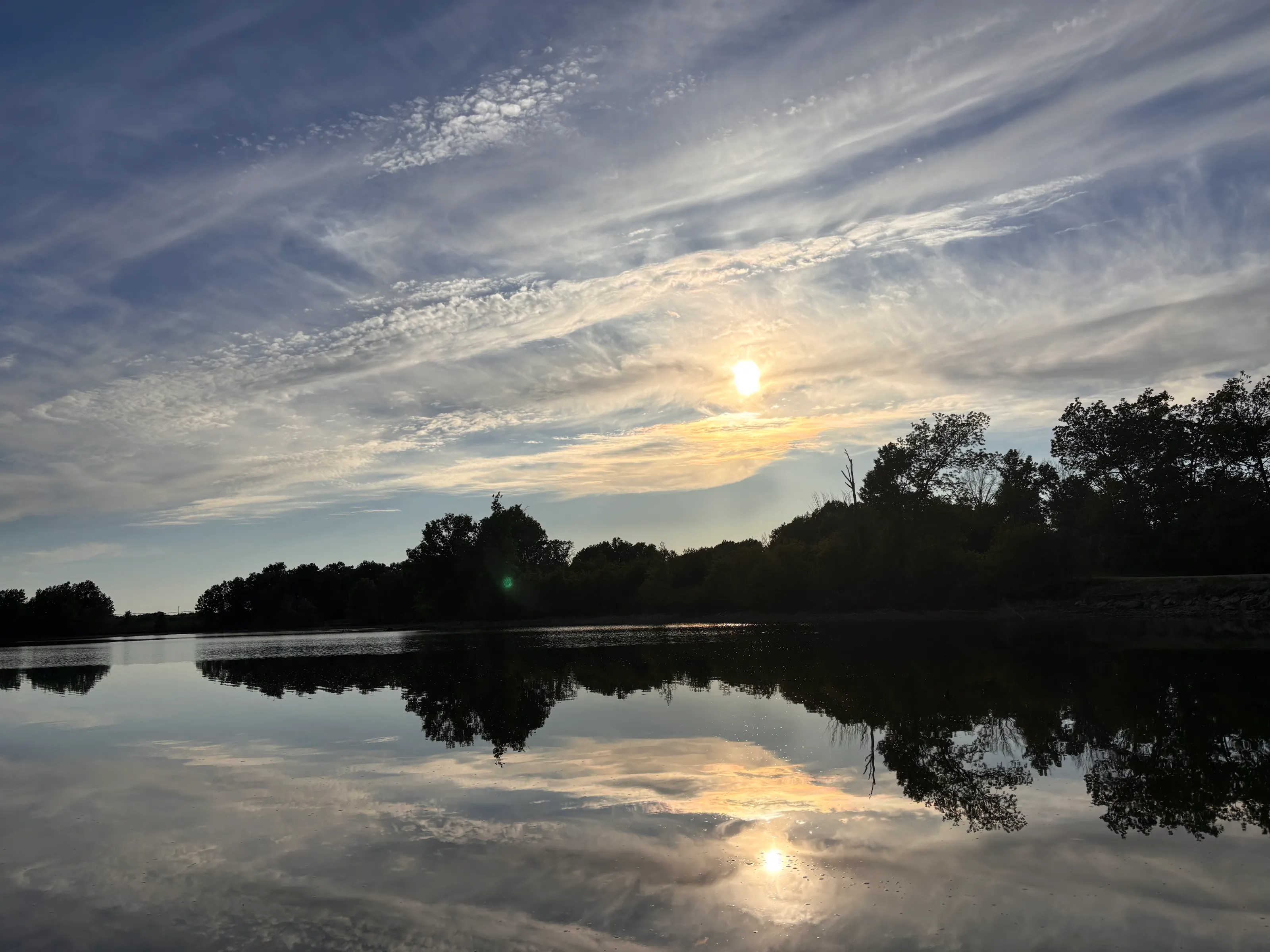 Sunset Over the Lake