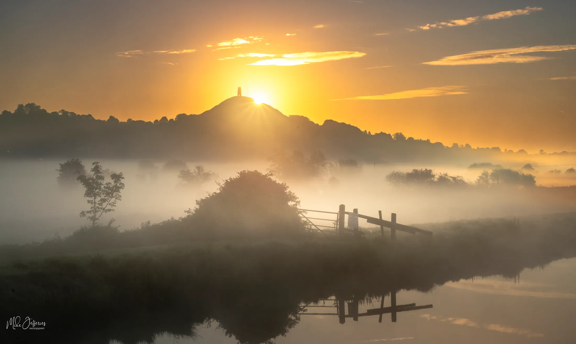 Misty morning on the riverbank