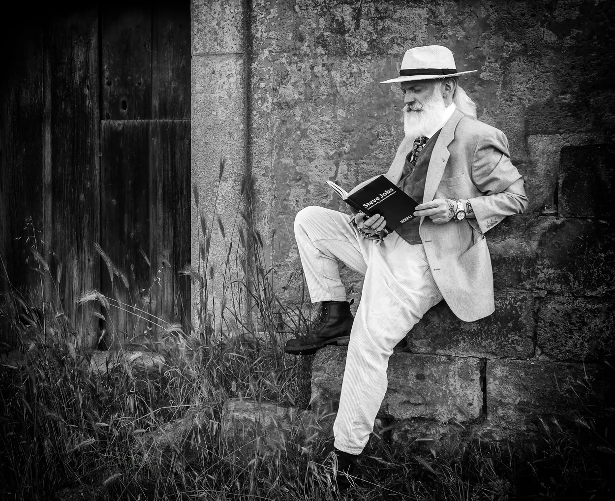 Reading a book