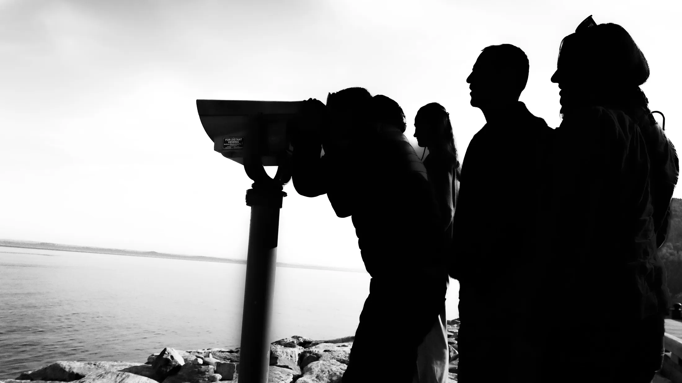 silhouettes watching