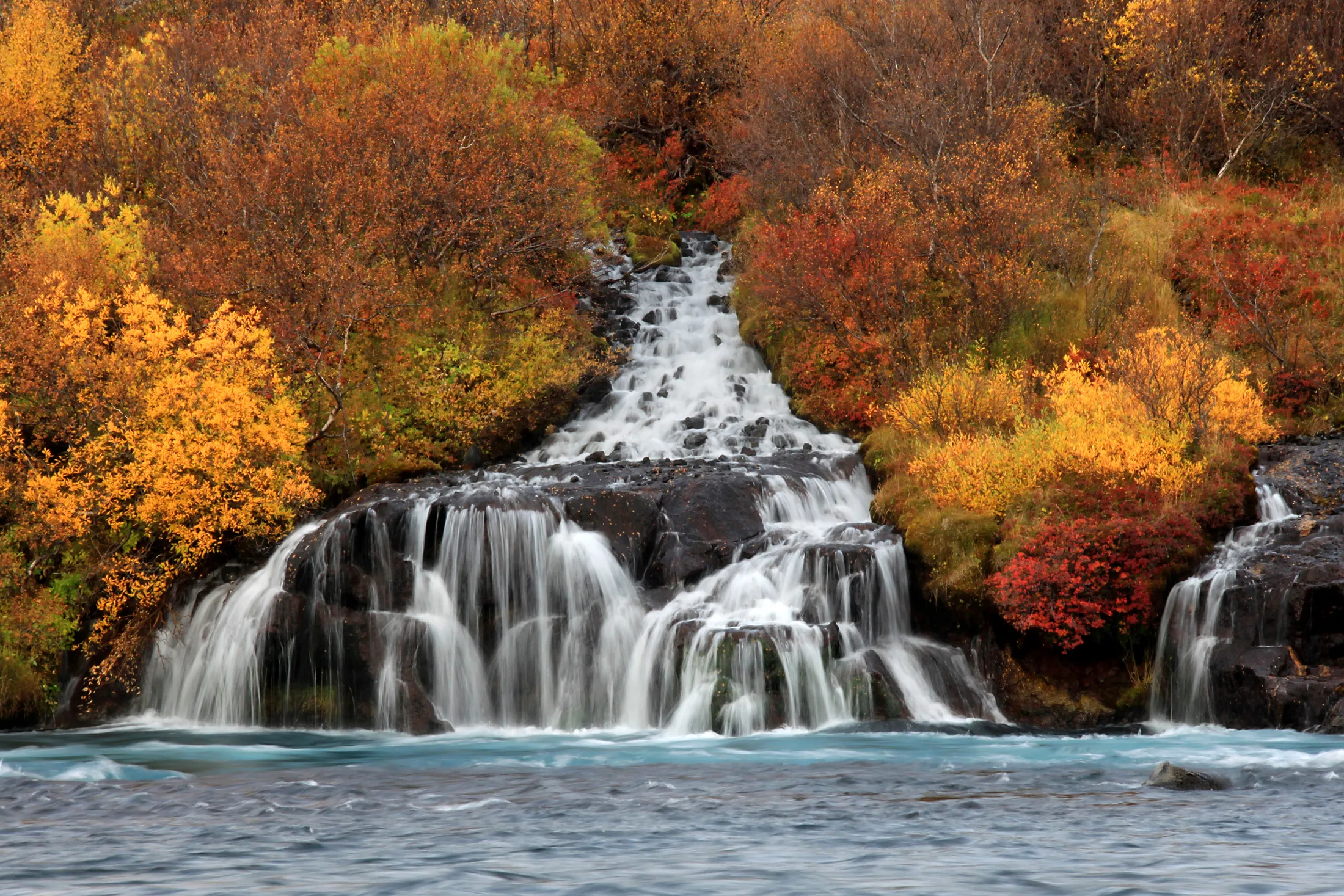 Hraunfossar waterfalls